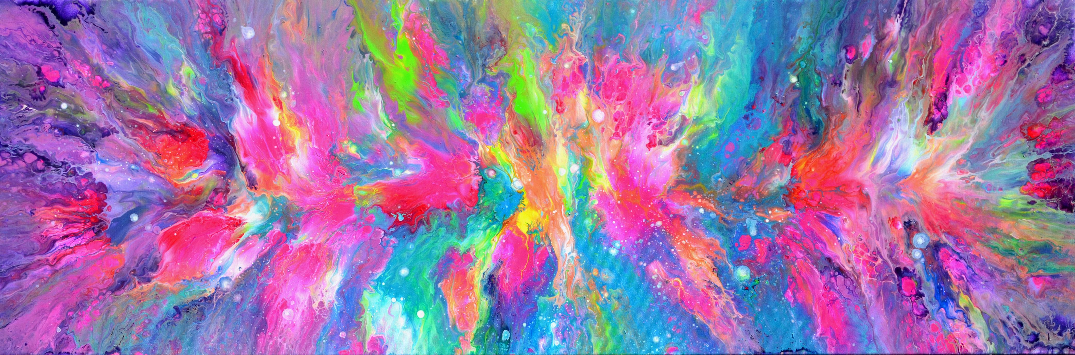 Flowing Energy 33 - Große bunte Vivid abstrakte Malerei