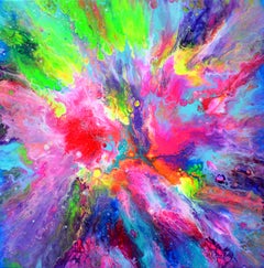 Flowing Energy 38 - Colorful Pouring Fluid Vivid Abstract Painting