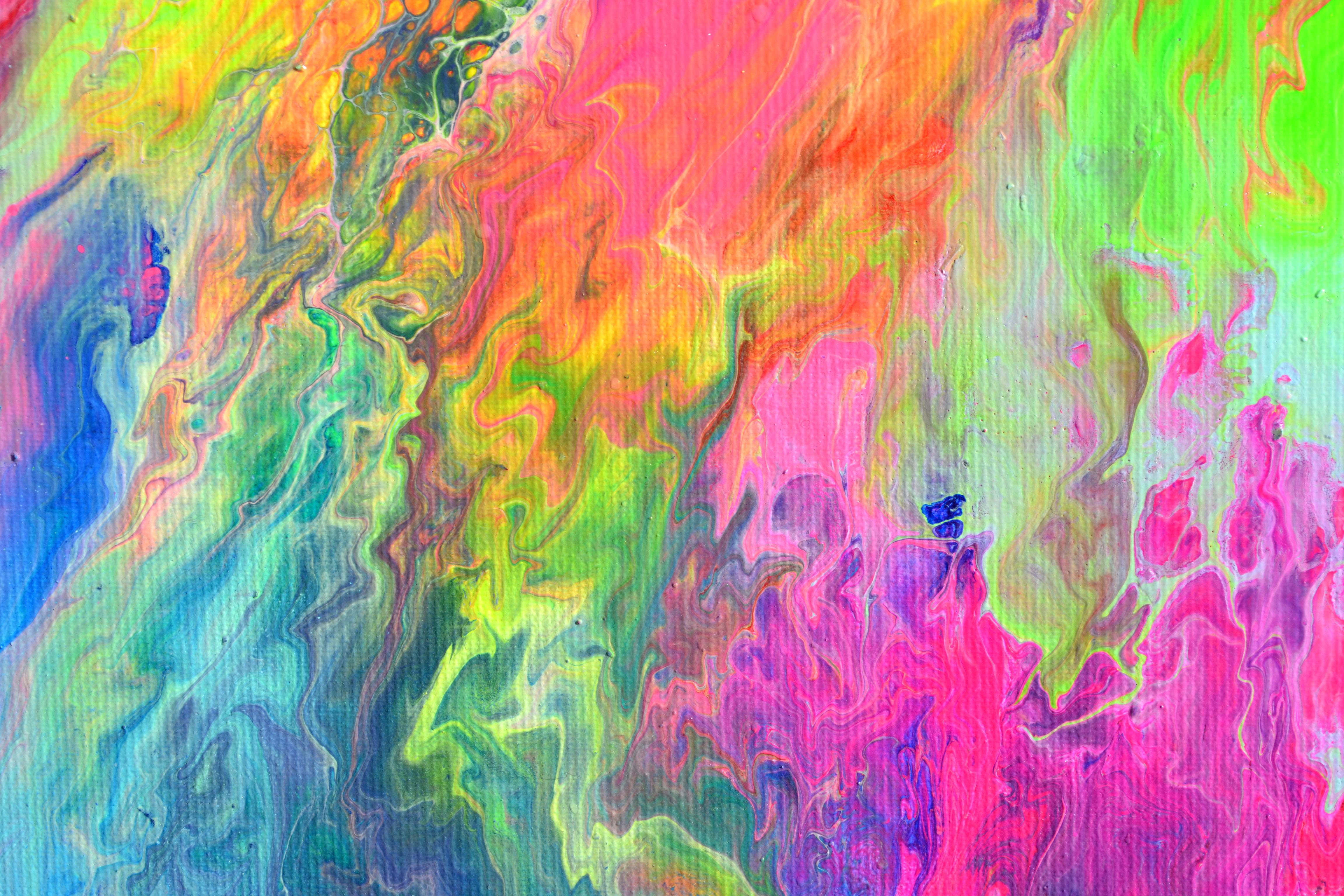 Flowing Energy 39- Large Colorful Vivid Abstract Painting For Sale 8