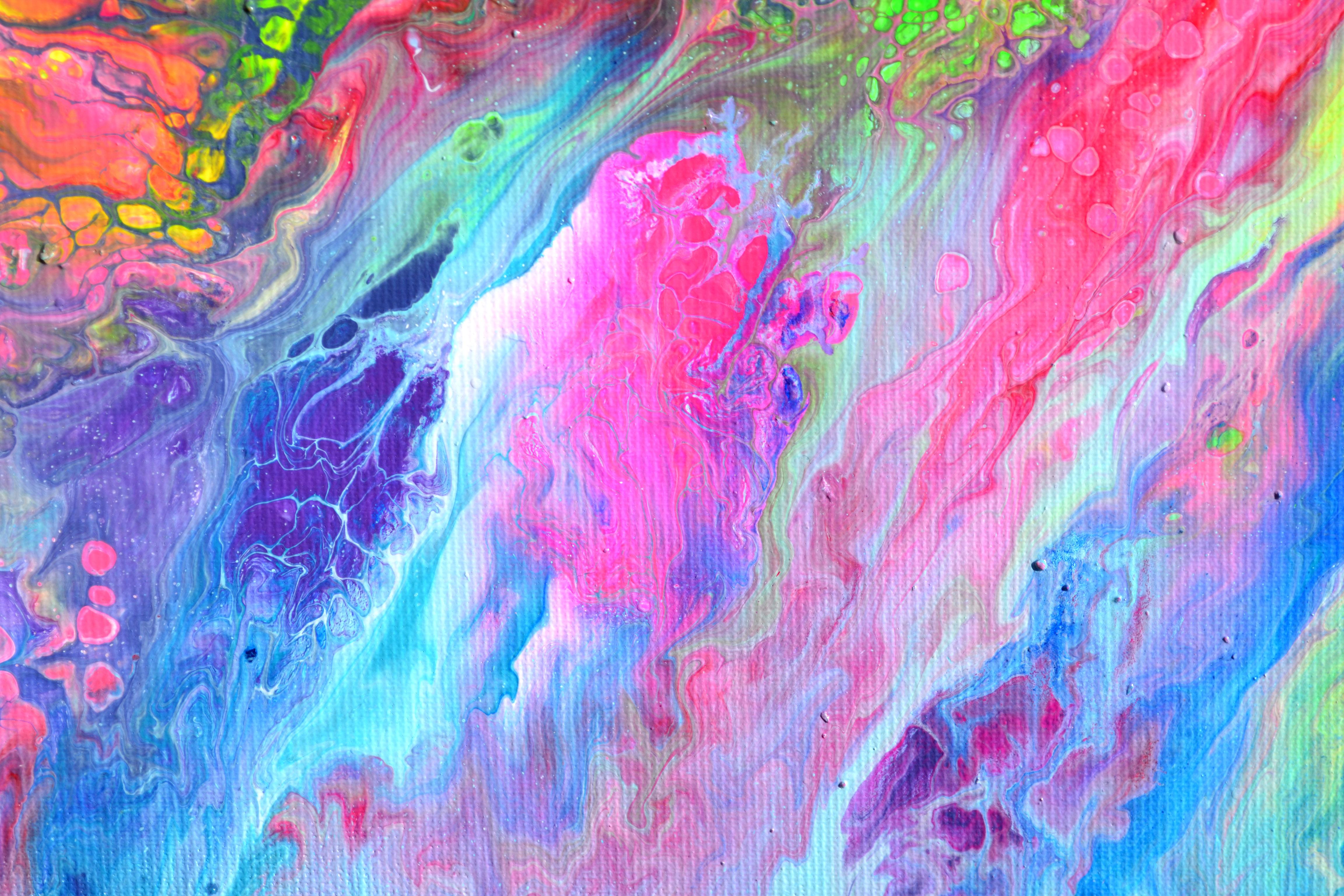 Flowing Energy 39- Large Colorful Vivid Abstract Painting For Sale 9
