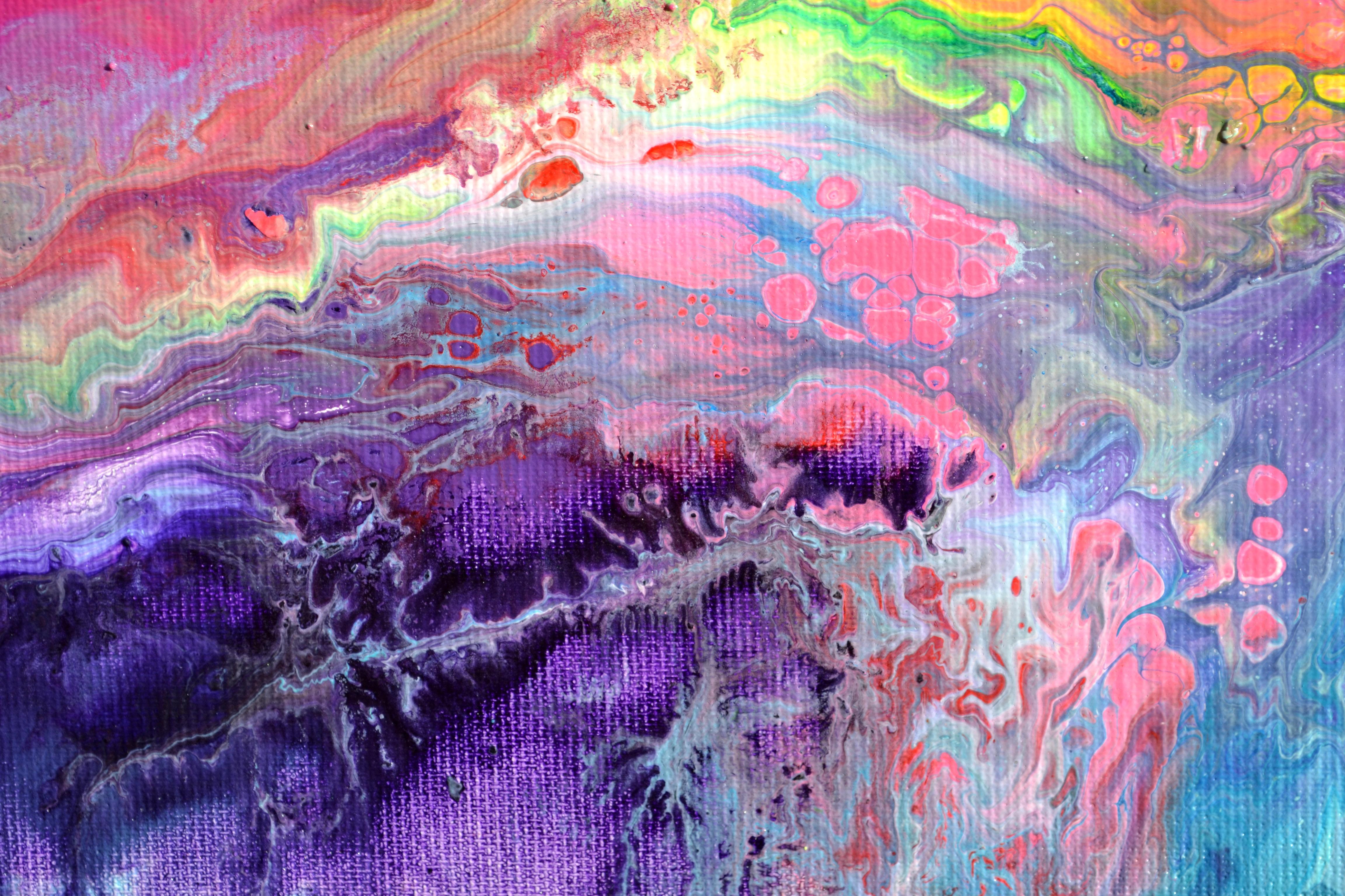 Flowing Energy 39- Large Colorful Vivid Abstract Painting For Sale 10