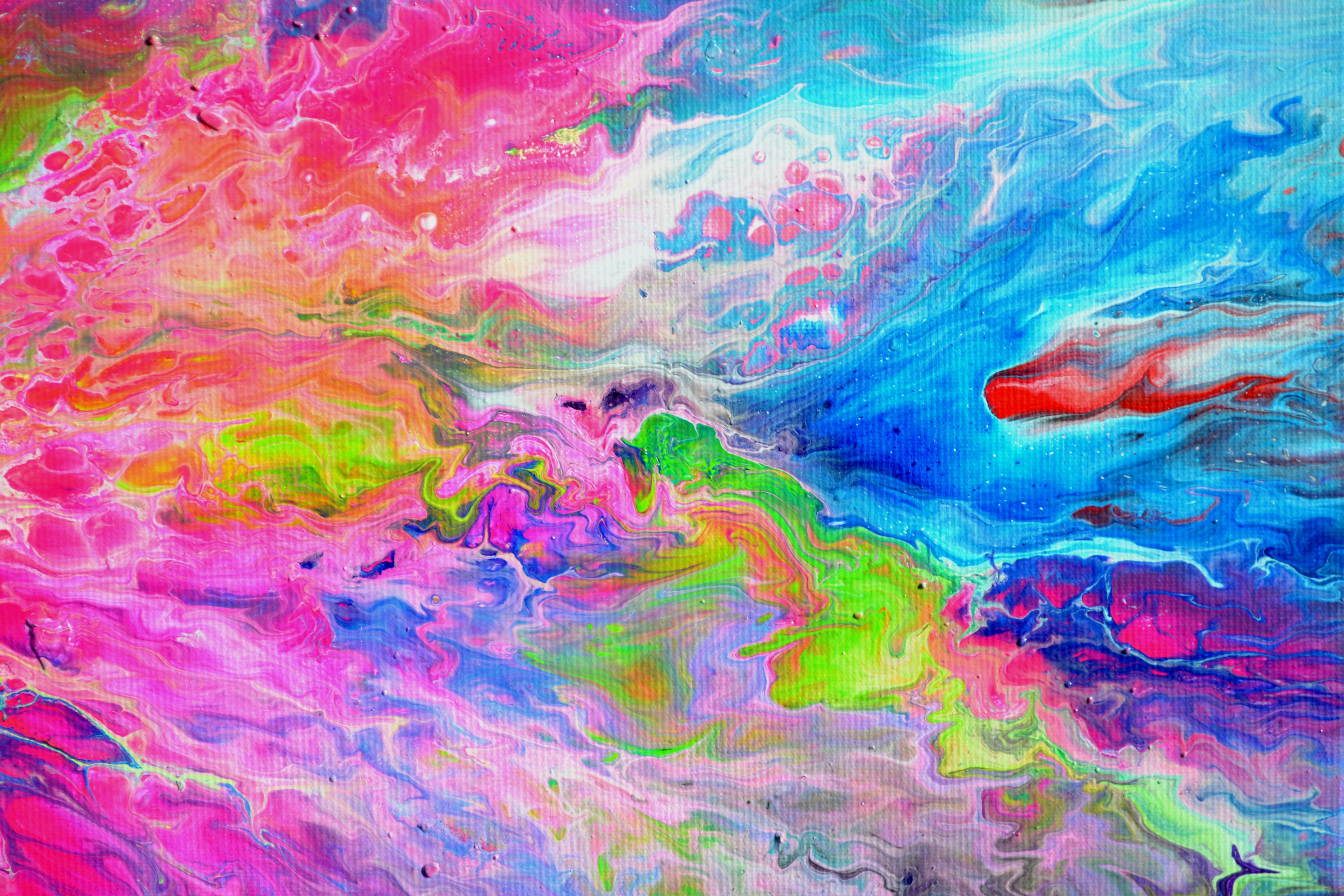 Flowing Energy 39- Large Colorful Vivid Abstract Painting For Sale 3