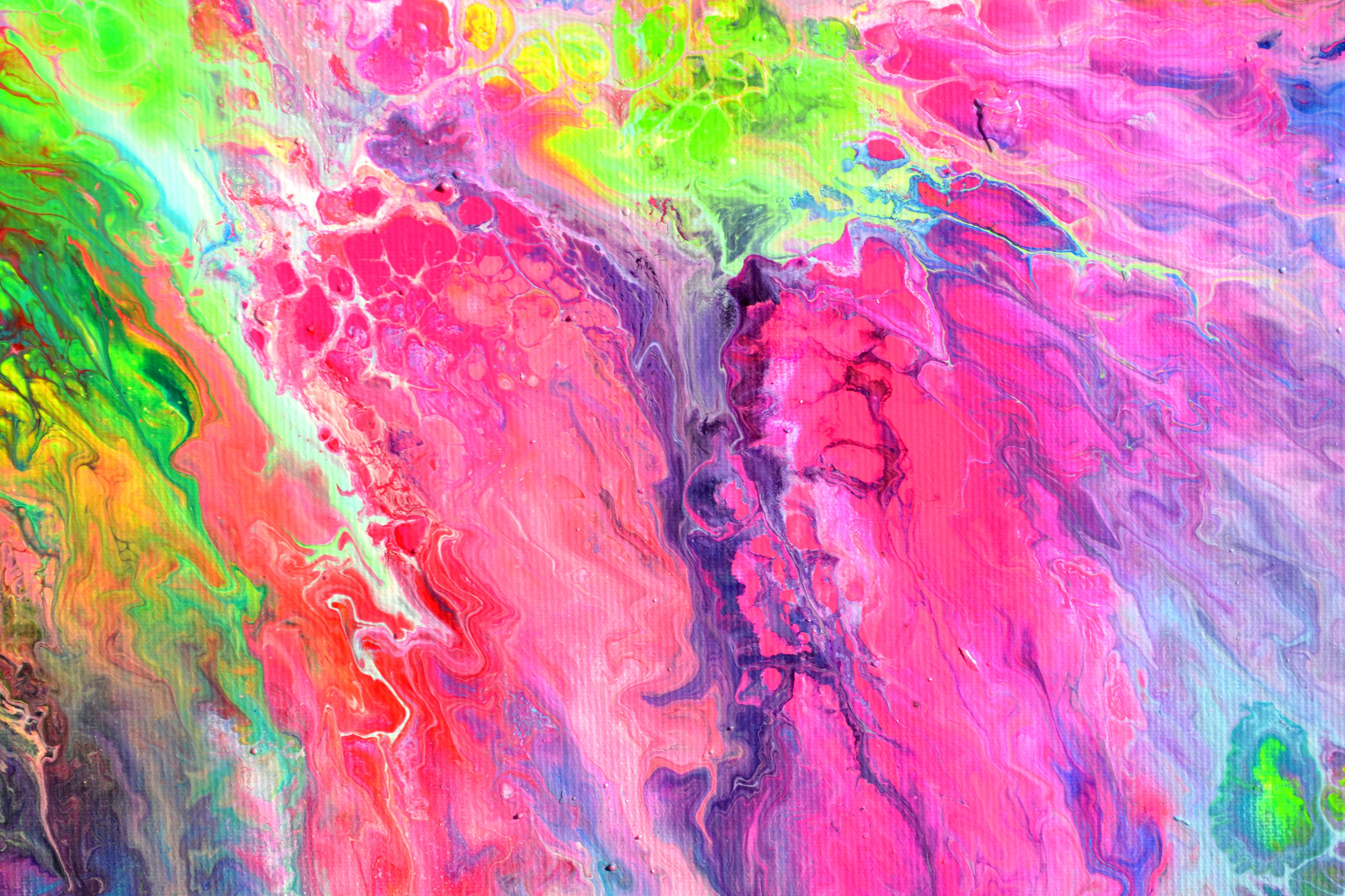 Flowing Energy 39- Large Colorful Vivid Abstract Painting For Sale 4