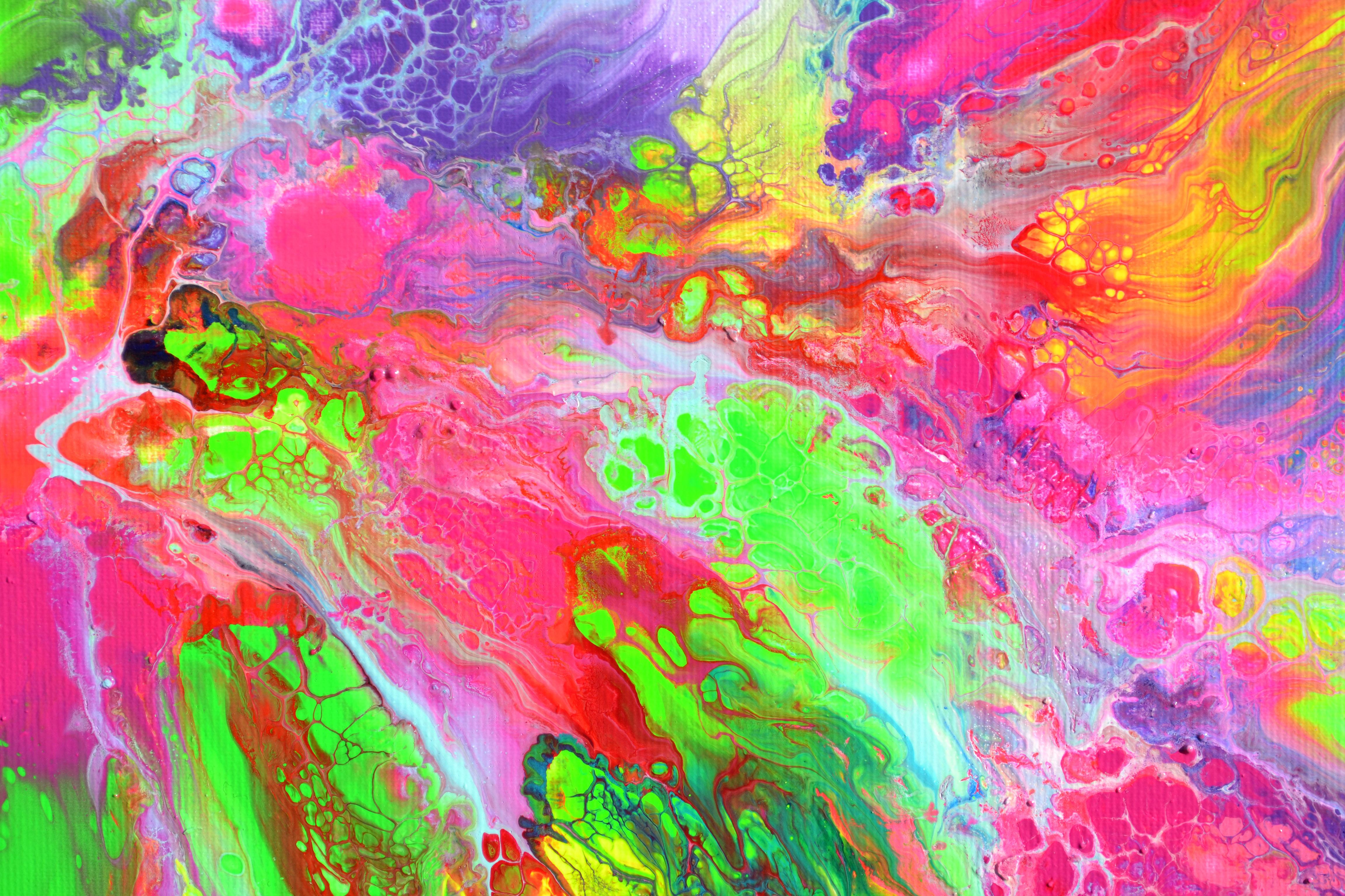Flowing Energy 39- Large Colorful Vivid Abstract Painting For Sale 5