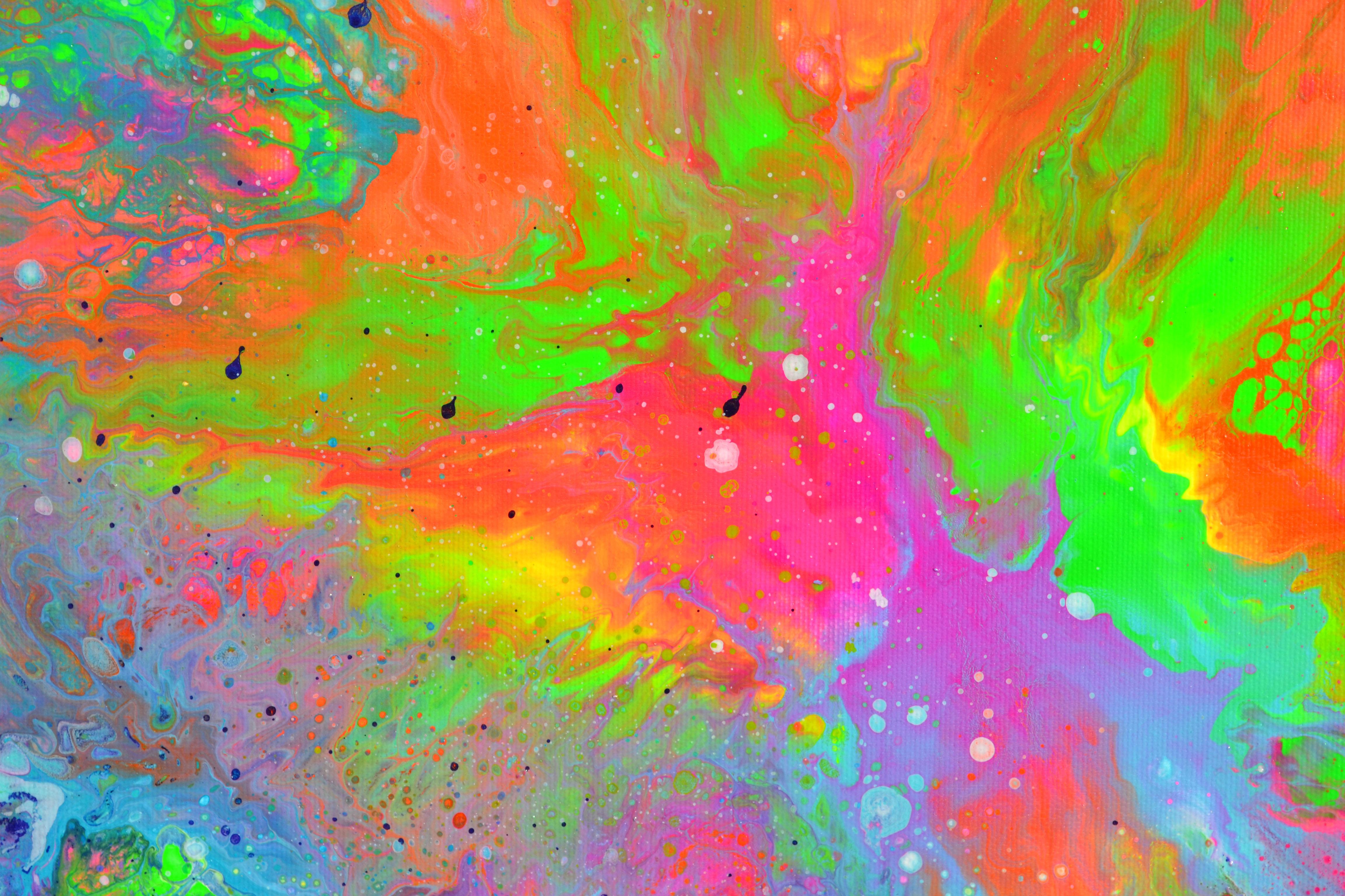 Flowing Energy 41 - Colorful Pouring Fluid Vivid Abstract Painting For Sale 5