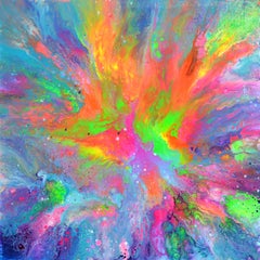 Flowing Energy 41 - Colorful Pouring Fluid Vivid Abstract Painting