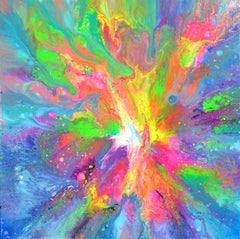 Flowing Energy 42 - Colorful Pouring Fluid Vivid Abstract Painting