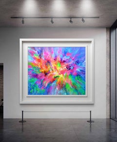 Flowing Energy 49 -  Large Abstract Acrylic Painting, Signed, 2025, 100x120 cm