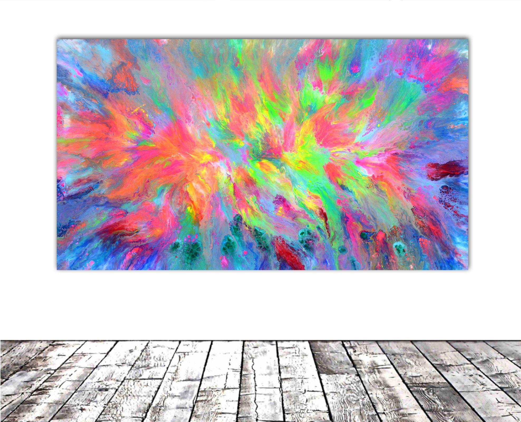 Energia fluente 5, Pittura, Acrilico su tela - Painting di SOOS TIBERIU