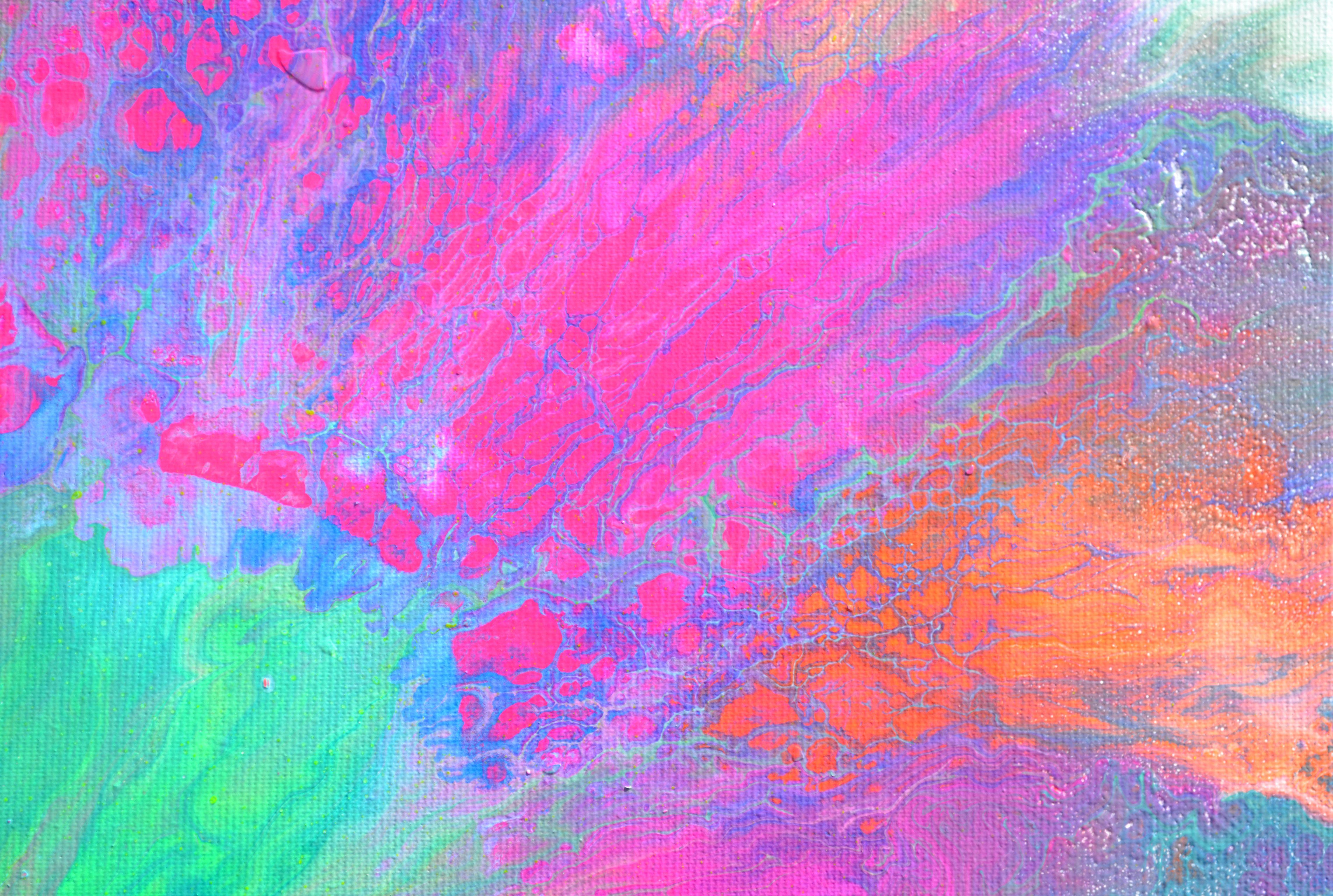 Energia fluente 5, Pittura, Acrilico su tela - Abstract Painting Grigio di SOOS TIBERIU