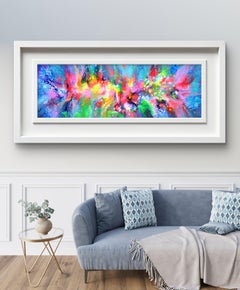 Flowing Energy 59 - Large Abstract Painting, Acrylic on Canvas, Signed, 2010+