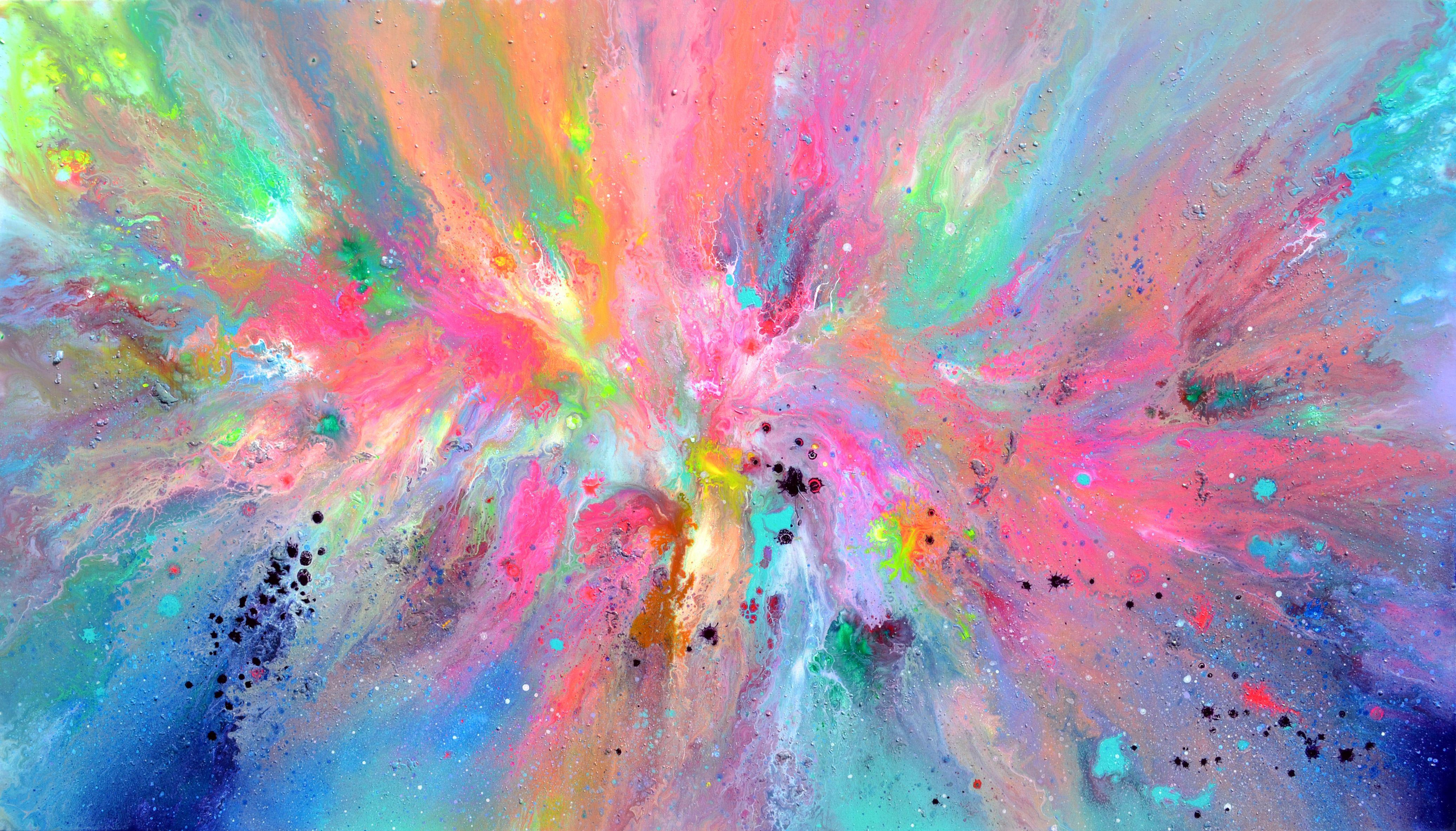SOOS TIBERIU Abstract Painting - Flowing Energy 6, Painting, Acrylic on Canvas