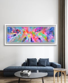 Flowing Energy 60 - Large Abstract Painting, Acrylic on Canvas, Signed, 2010+