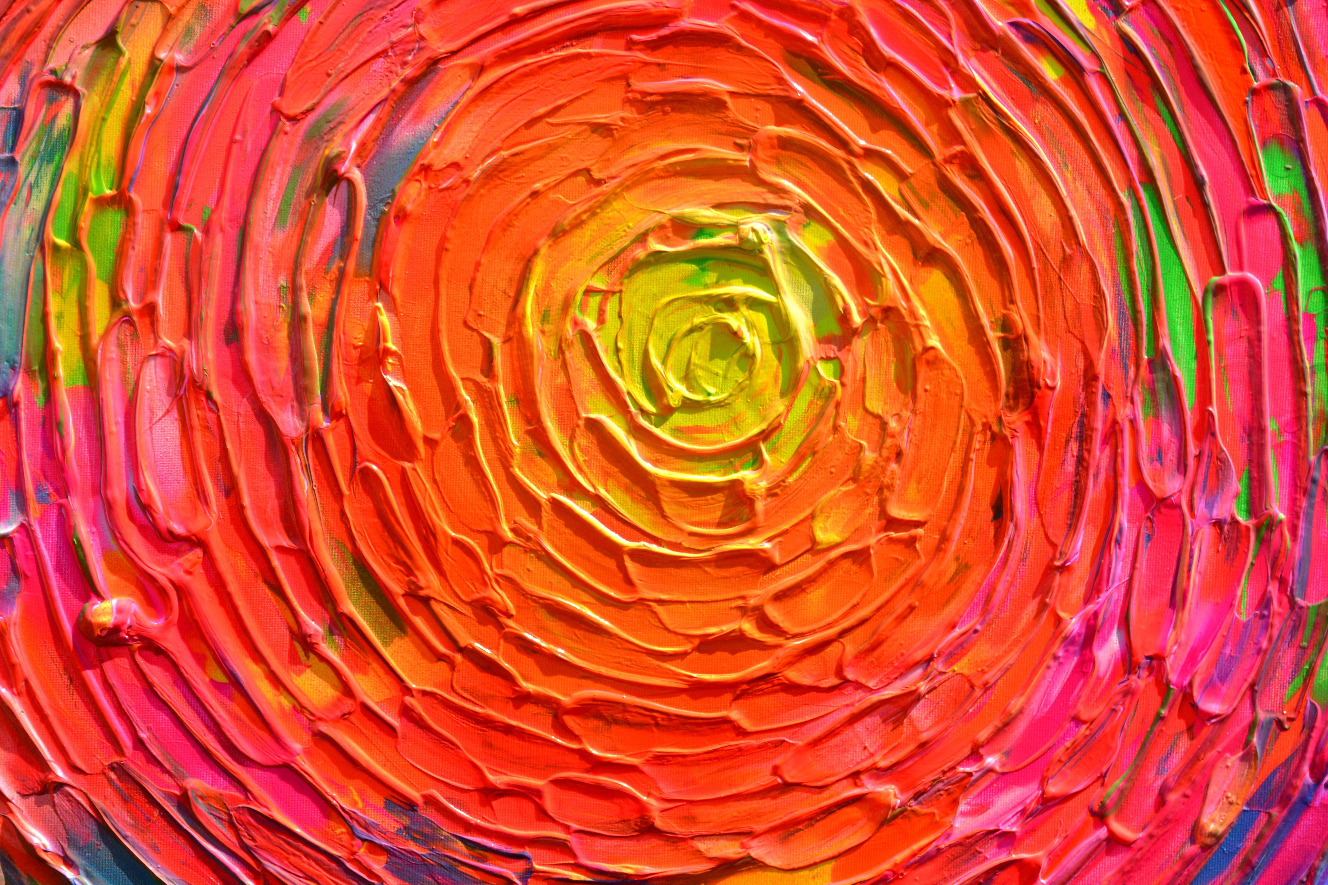 Gypsy Skirt Rounded in Amsterdam 2, Painting, Acrylic on Canvas For Sale 1