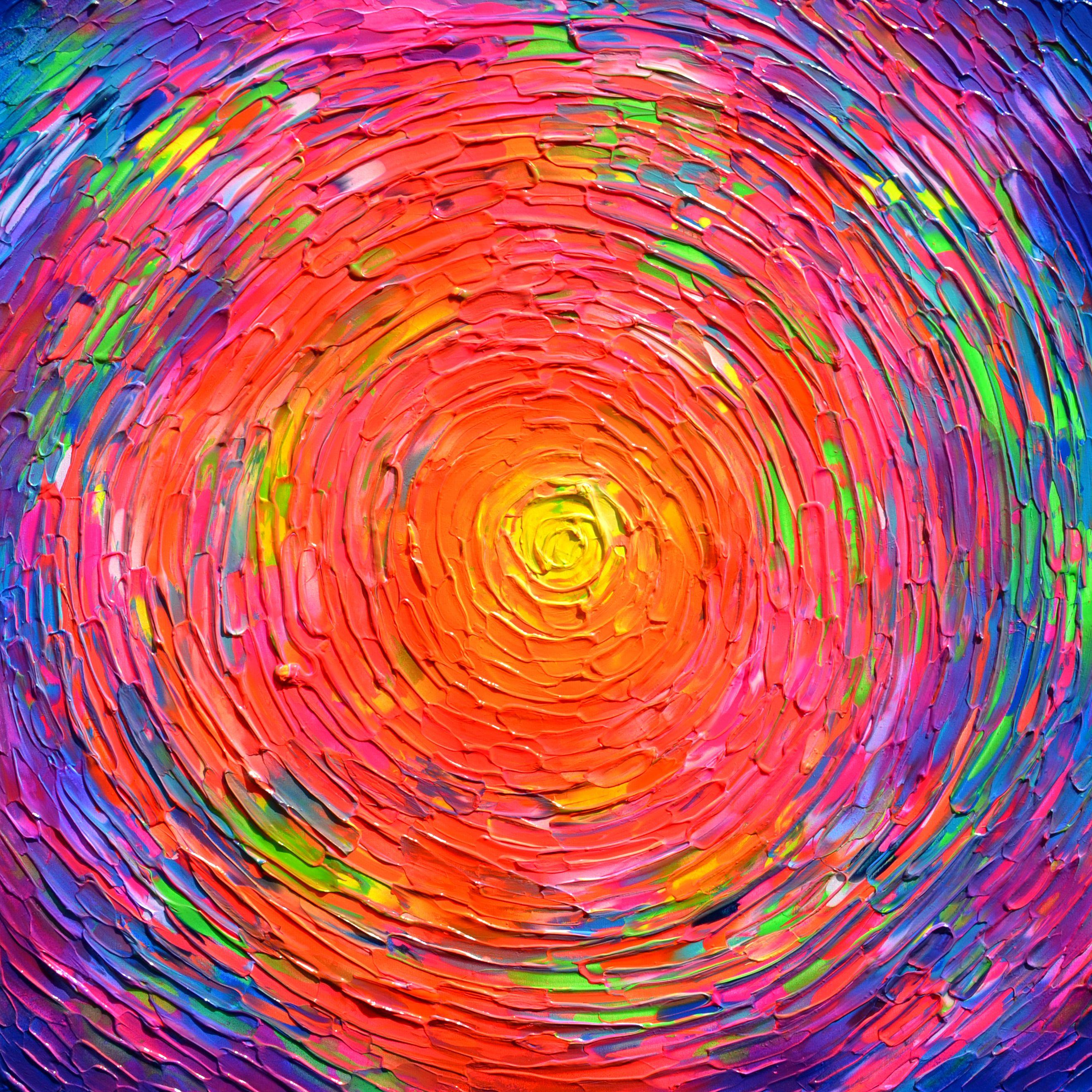 SOOS TIBERIU Abstract Painting - Gypsy Skirt Rounded in Amsterdam 2, Painting, Acrylic on Canvas