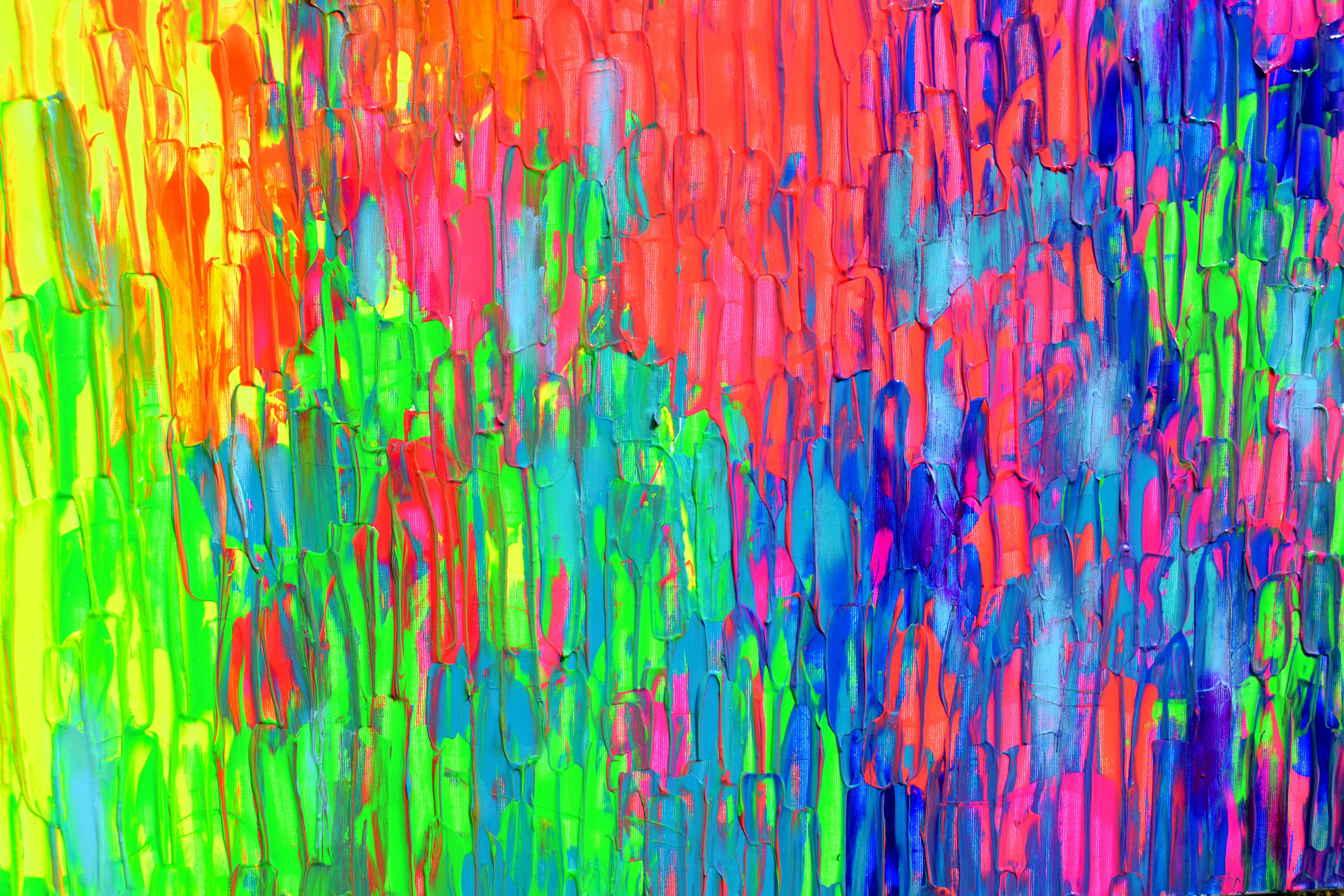 Happy Gypsy Dance 23 grand couteau à palette texturé, peinture abstraite colorée en vente 6