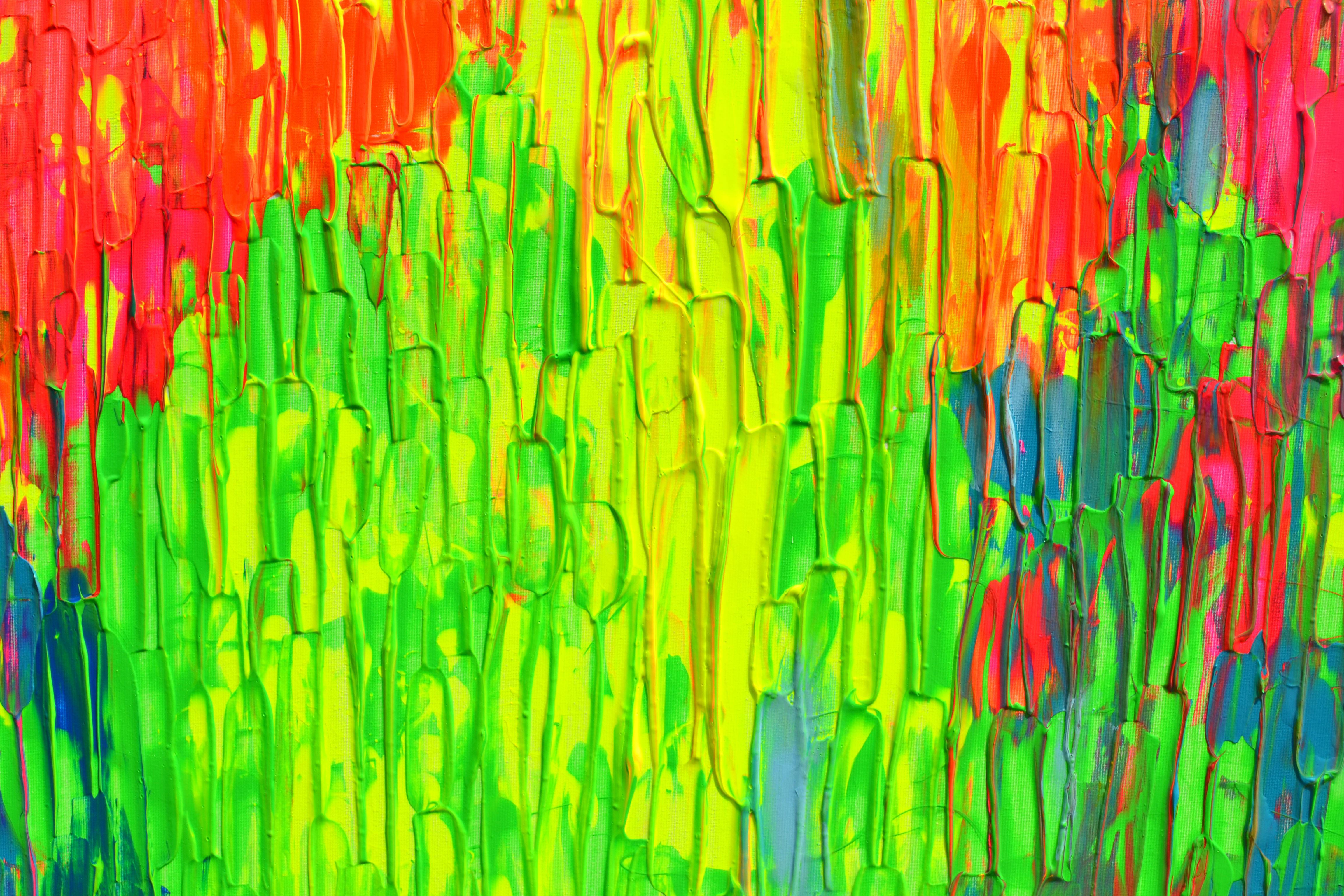Happy Gypsy Dance 23 grand couteau à palette texturé, peinture abstraite colorée en vente 1