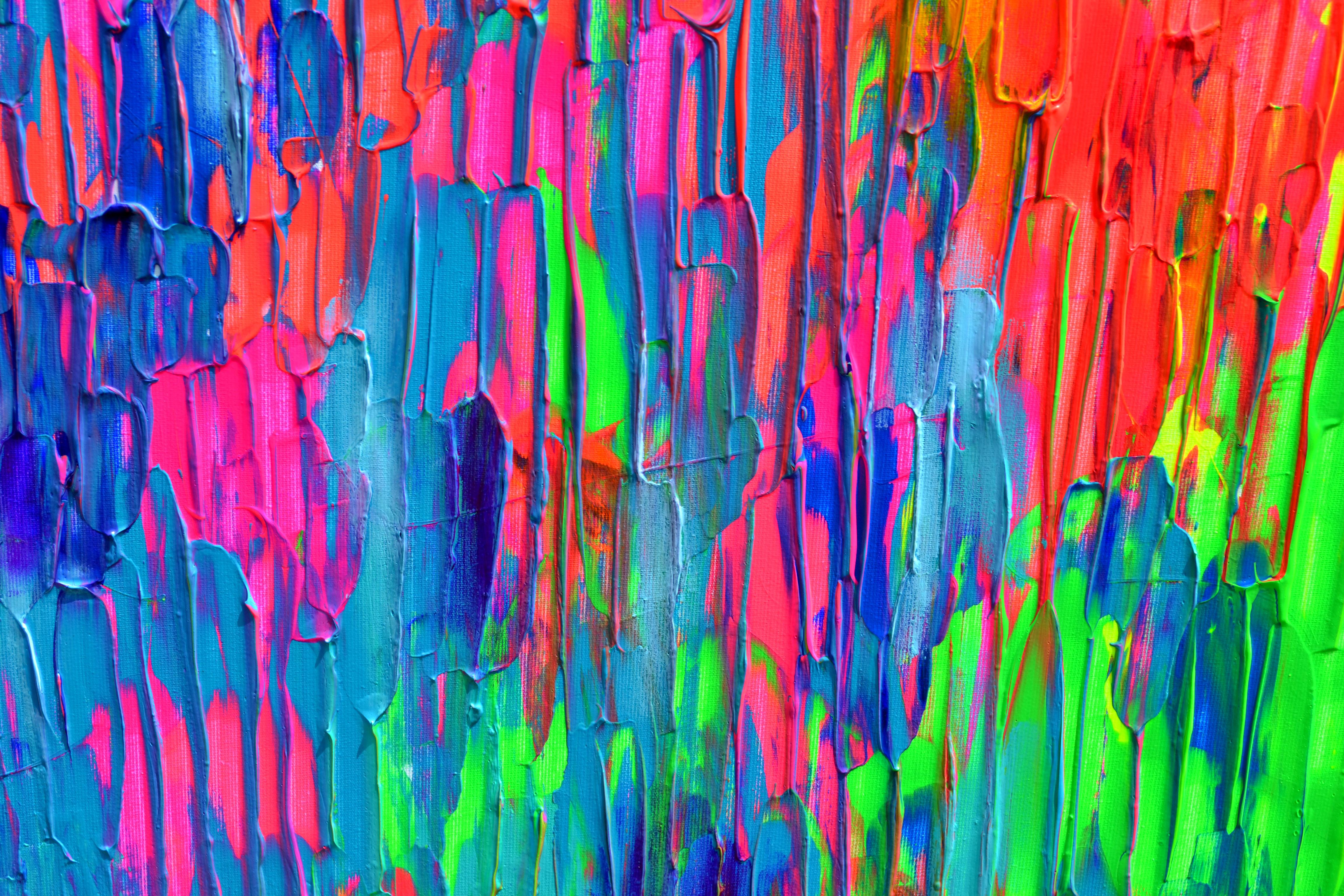 Happy Gypsy Dance 23 grand couteau à palette texturé, peinture abstraite colorée en vente 2