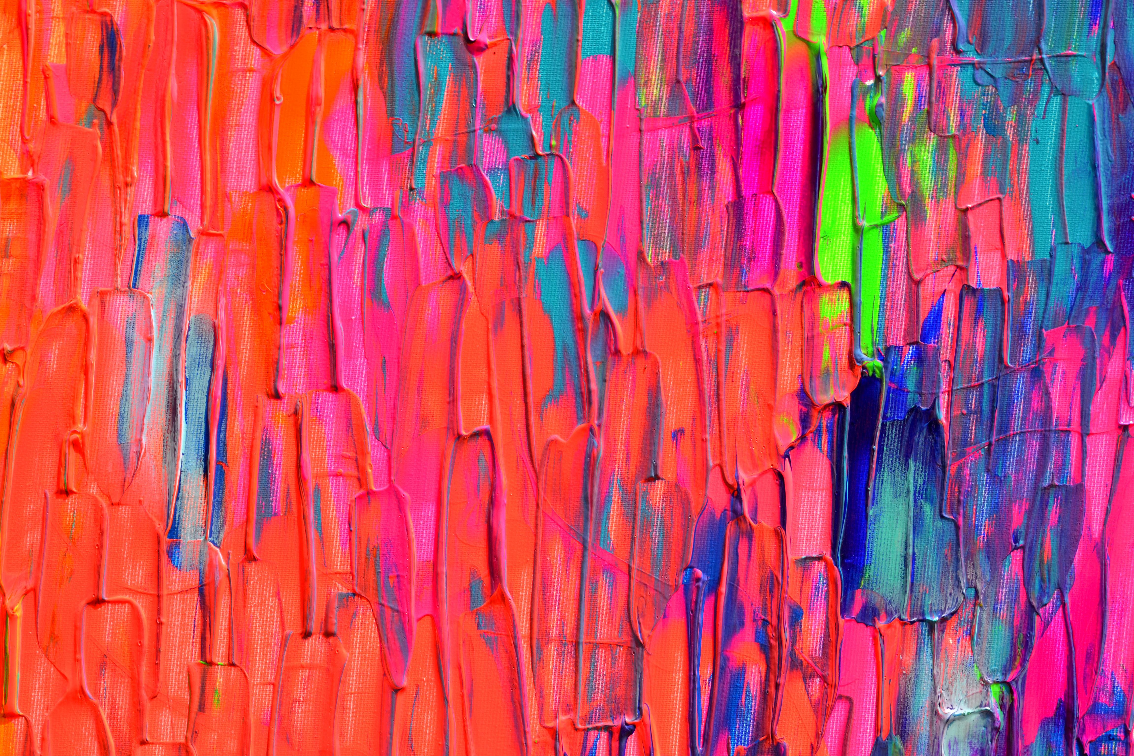 Happy Gypsy Dance 23 grand couteau à palette texturé, peinture abstraite colorée en vente 3