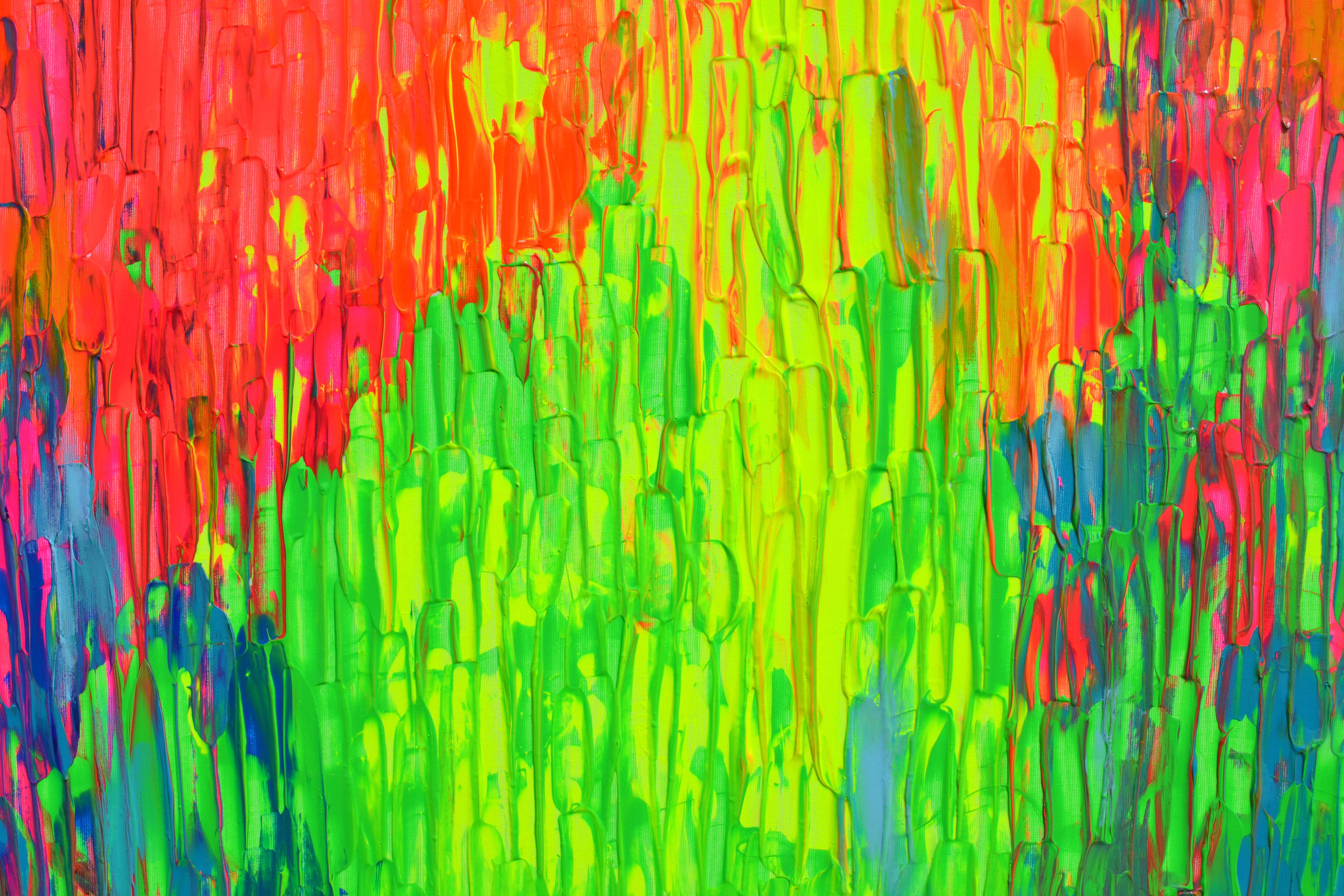 Happy Gypsy Dance 23 grand couteau à palette texturé, peinture abstraite colorée en vente 4