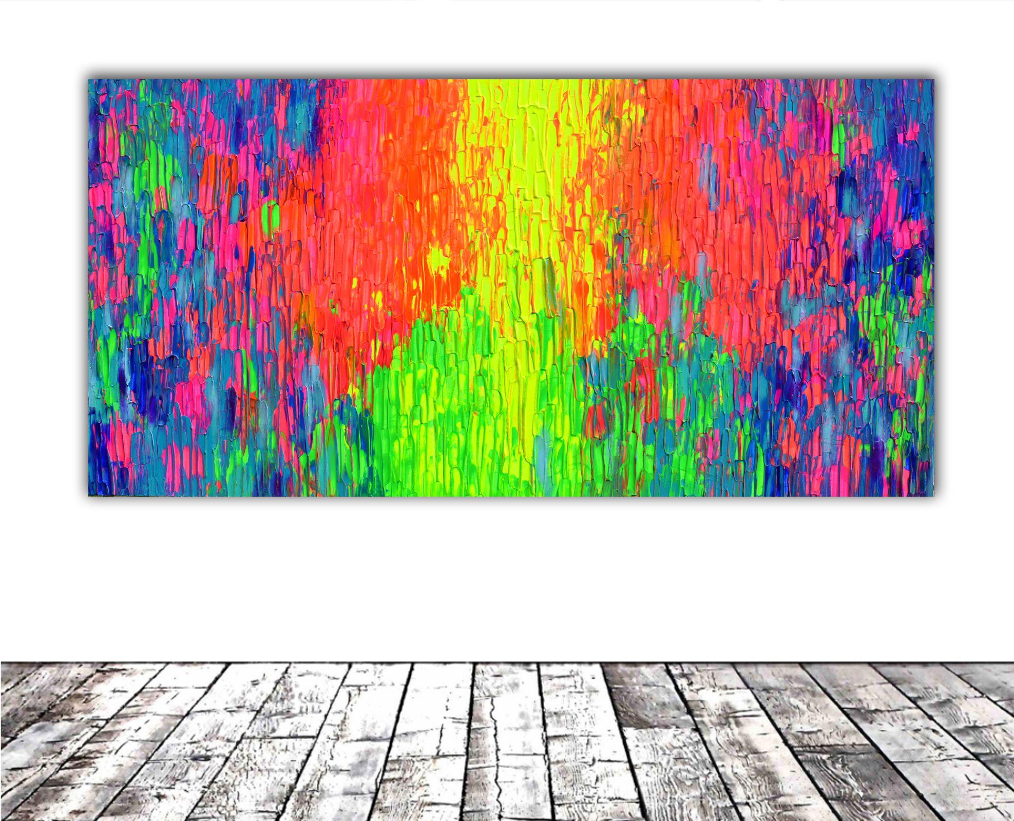 Happy Gypsy Dance 23, Painting, Acrylic on Canvas - Pink Abstract Painting by SOOS TIBERIU