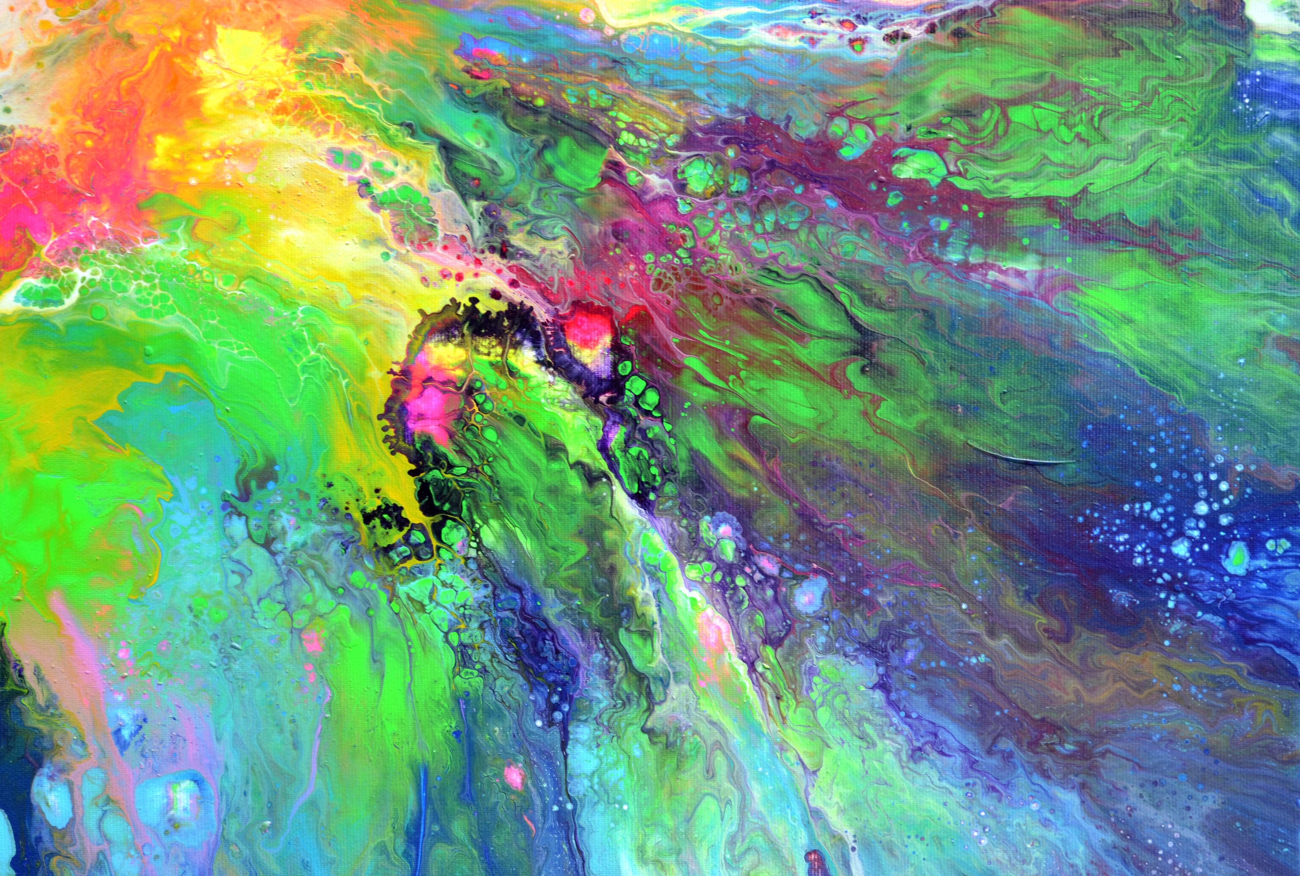 Battito del cuore 40x20 pollici Pittura astratta - Painting Astratto di SOOS TIBERIU