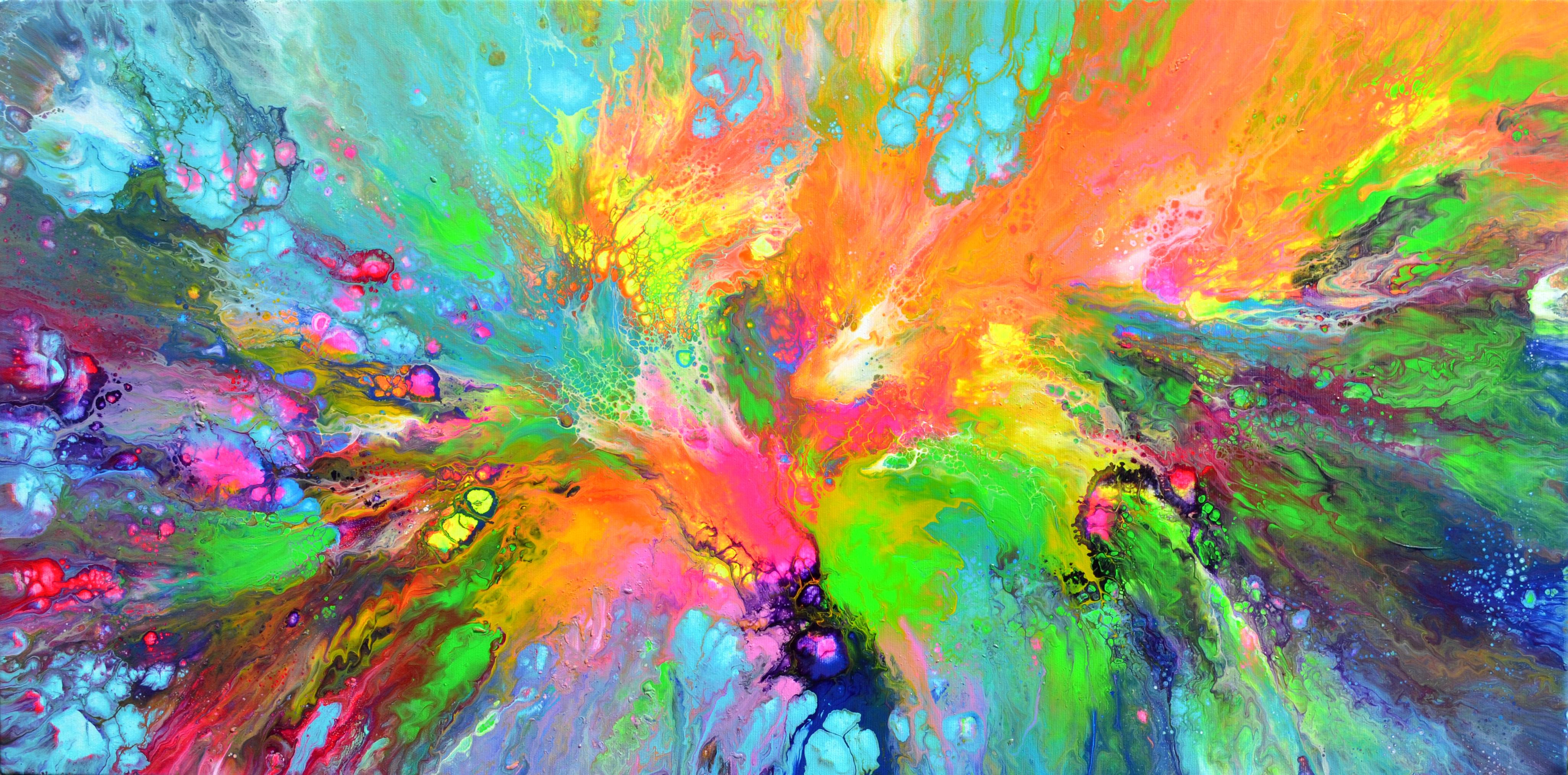 Abstract Painting di SOOS TIBERIU - Battito del cuore 40x20 pollici Pittura astratta