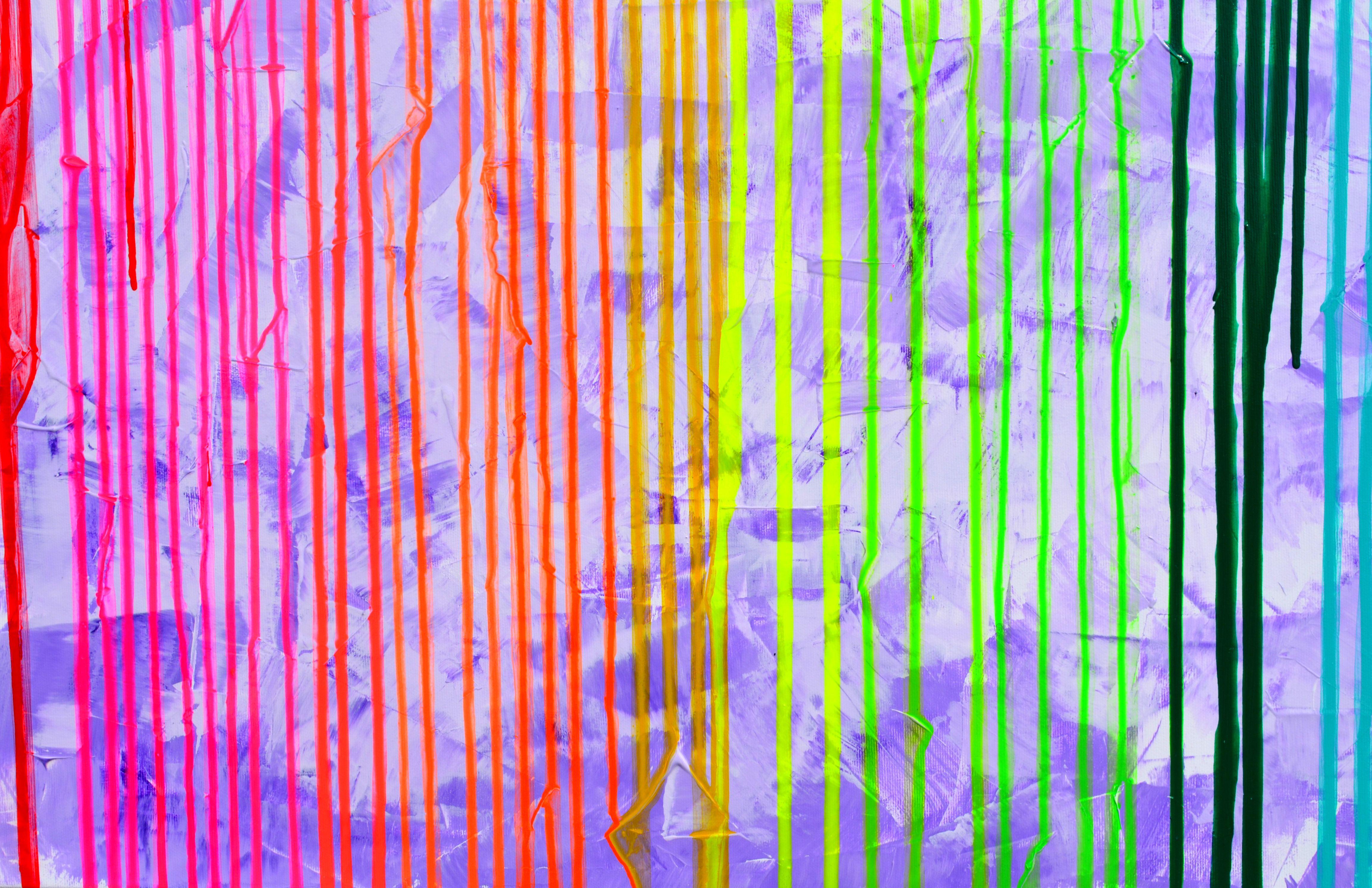 Melted Rainbow 3, Painting, Acrylic on Canvas For Sale 1