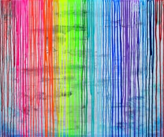 Melted Rainbow, Painting, Acrylic on Canvas