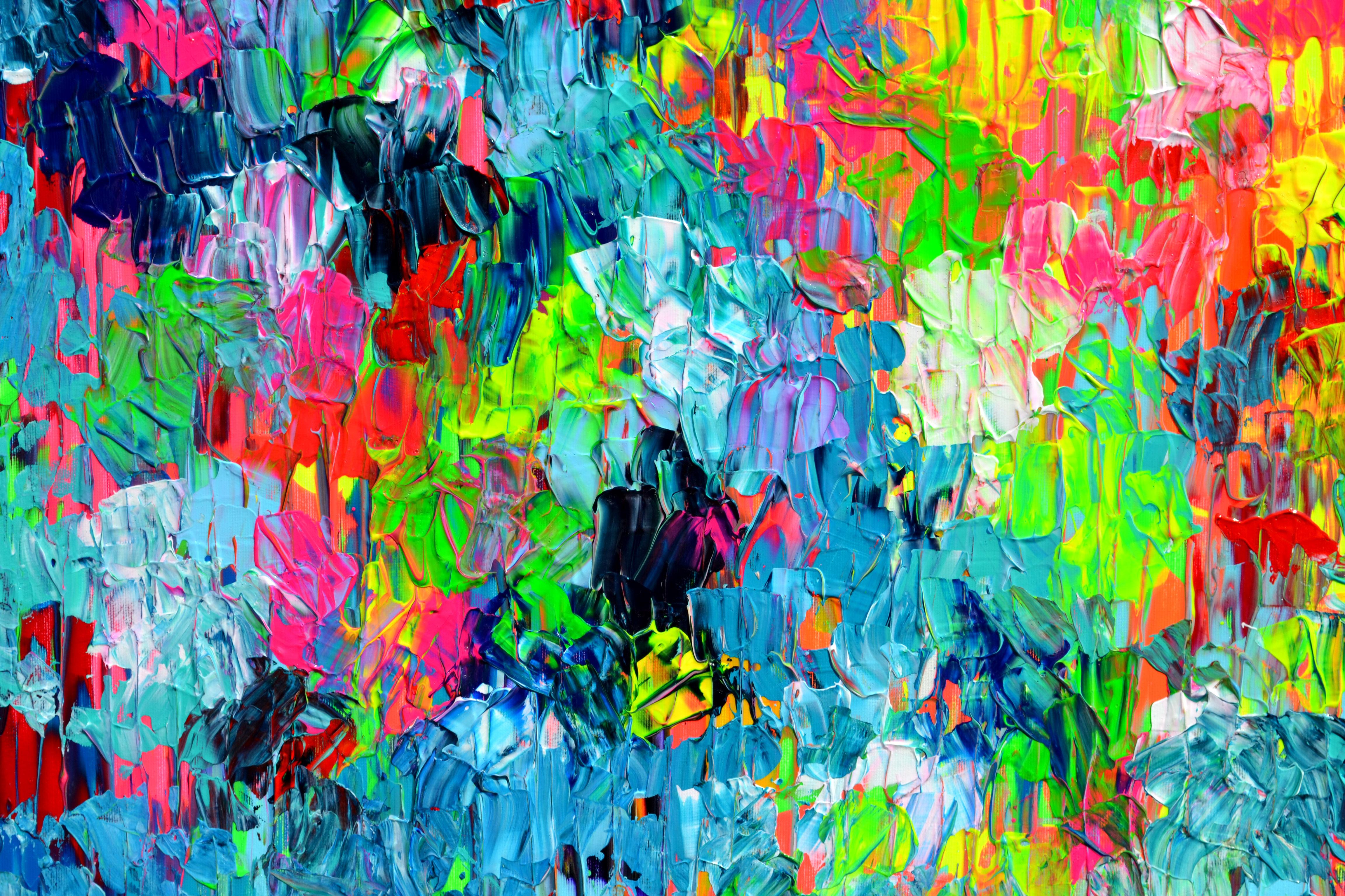 Palette @ (Blau), Abstract Painting, von SOOS TIBERIU