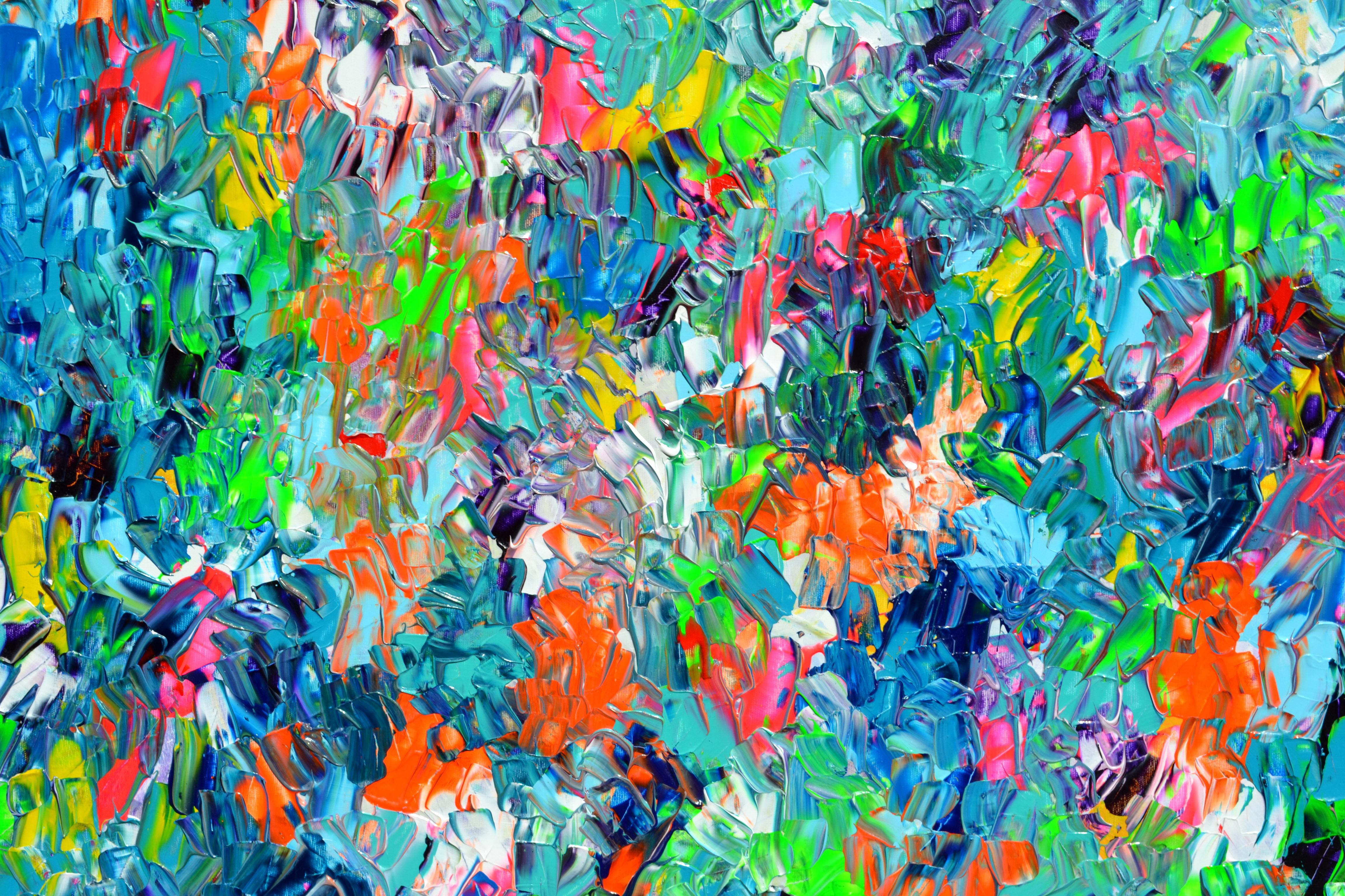 Palette 4 - Blue Abstract Painting by SOOS TIBERIU