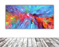 Phoenix Vs. Dragon 3, Peinture, Acrylique sur Toile