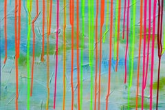 Nuages arc-en-ciel - Pluie d'arc-en-ciel, peinture, acrylique sur toile