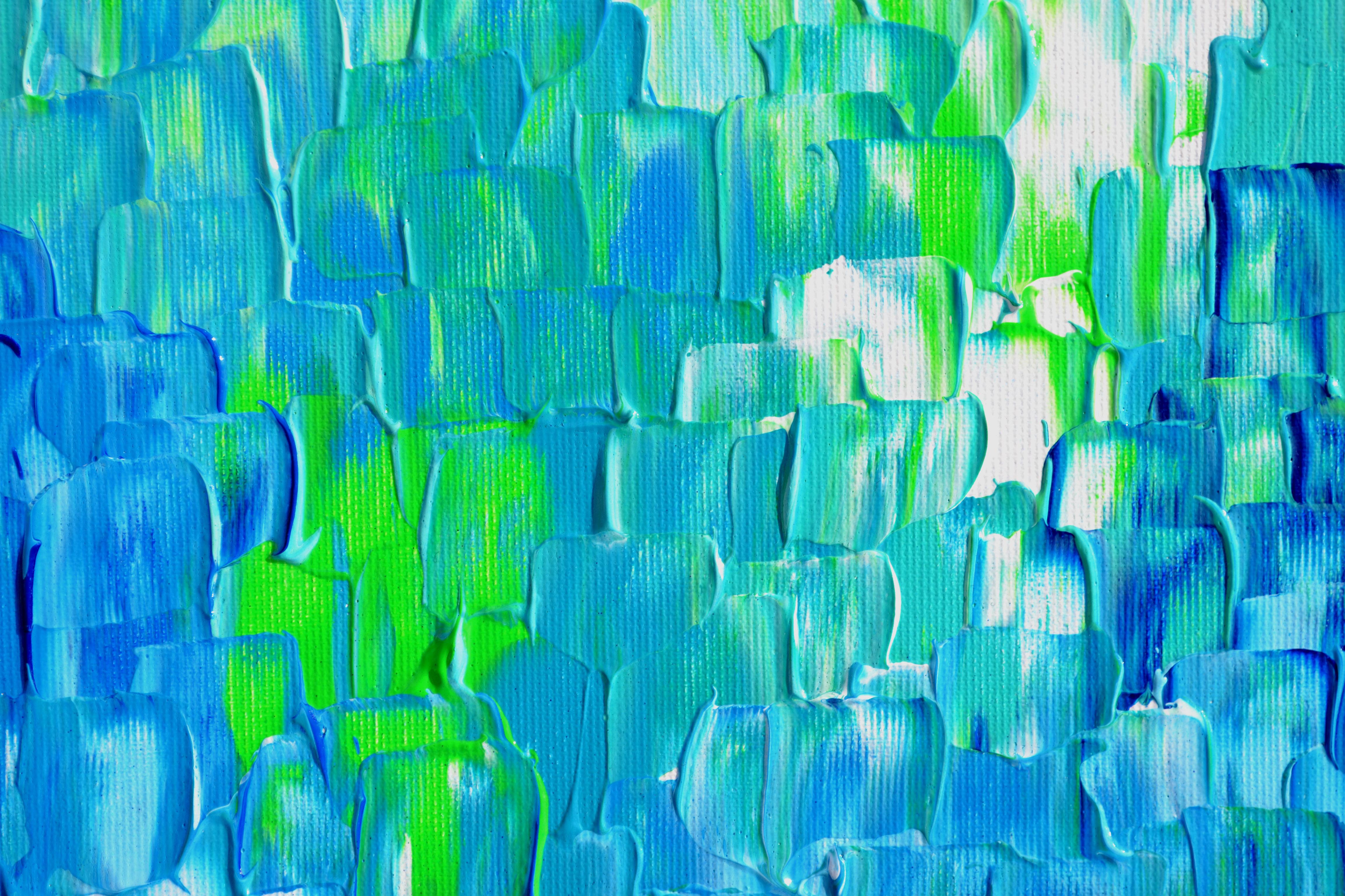 Rilievo blu 17 - Pittura astratta blu di grandi dimensioni in vendita 1