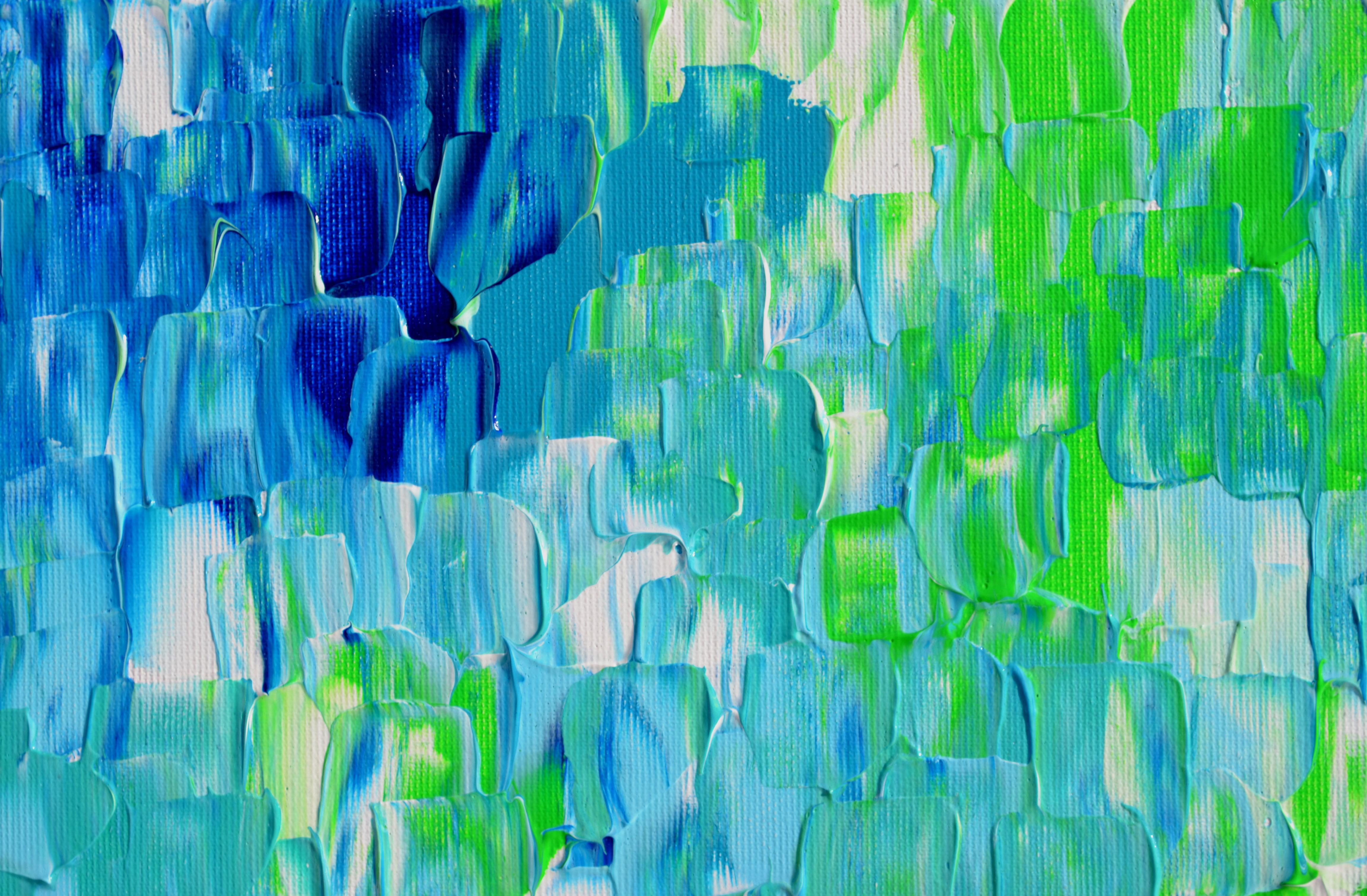 Rilievo blu 17 - Pittura astratta blu di grandi dimensioni in vendita 2