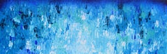 Relief Blue 19 - Large Blue Abstract Relief Pallet Knife Ocean Texture Painting