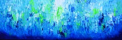 Relief Blue 32 - Large Blue Abstract Relief Pallet Knife Ocean Texture Painting
