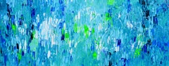 Relief Blue 6 - Large Blue Abstract Relief Pallet Knife Texture Painting