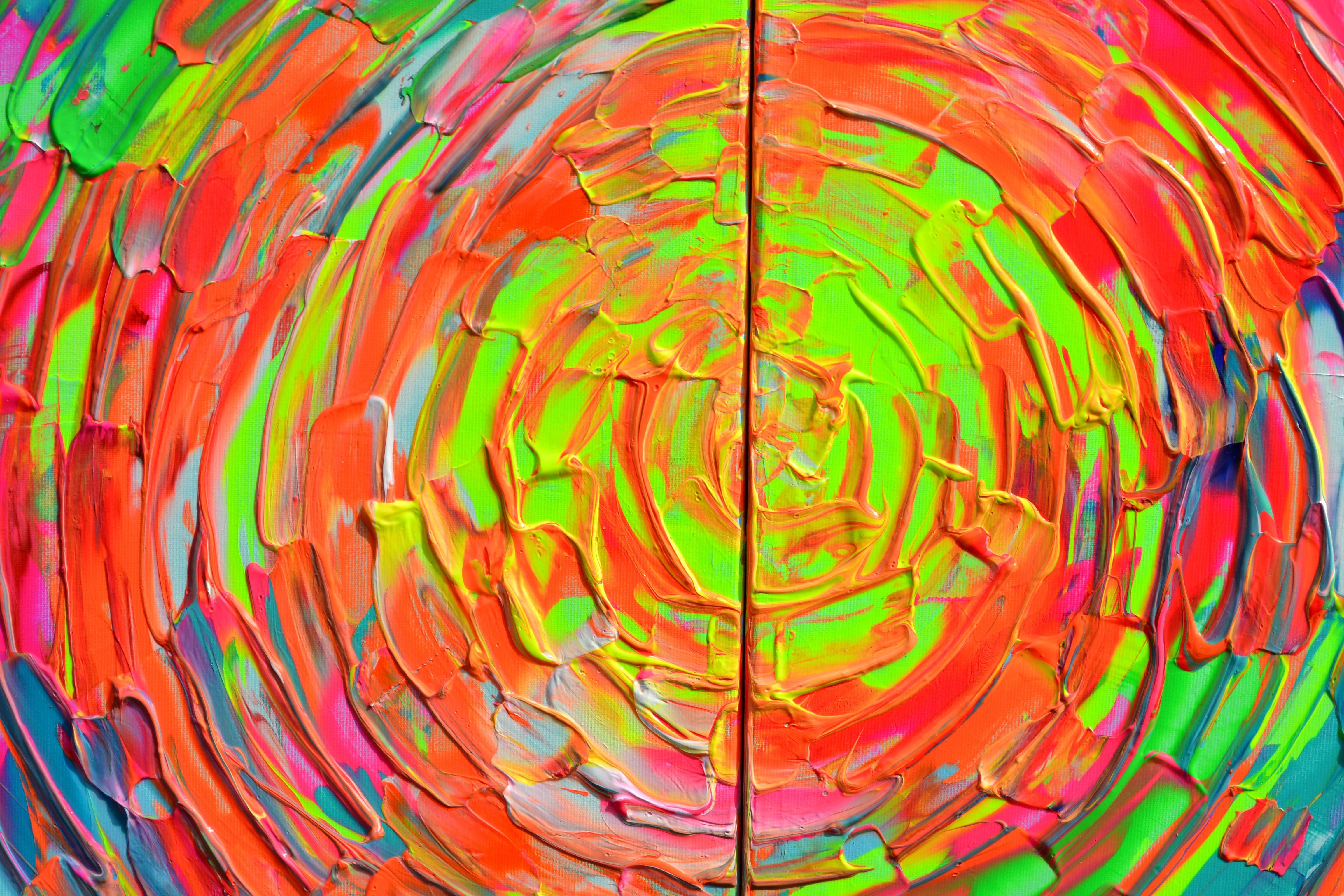 Rounded Gypsy Skirt 3, Painting, Acrylic on Canvas For Sale 2