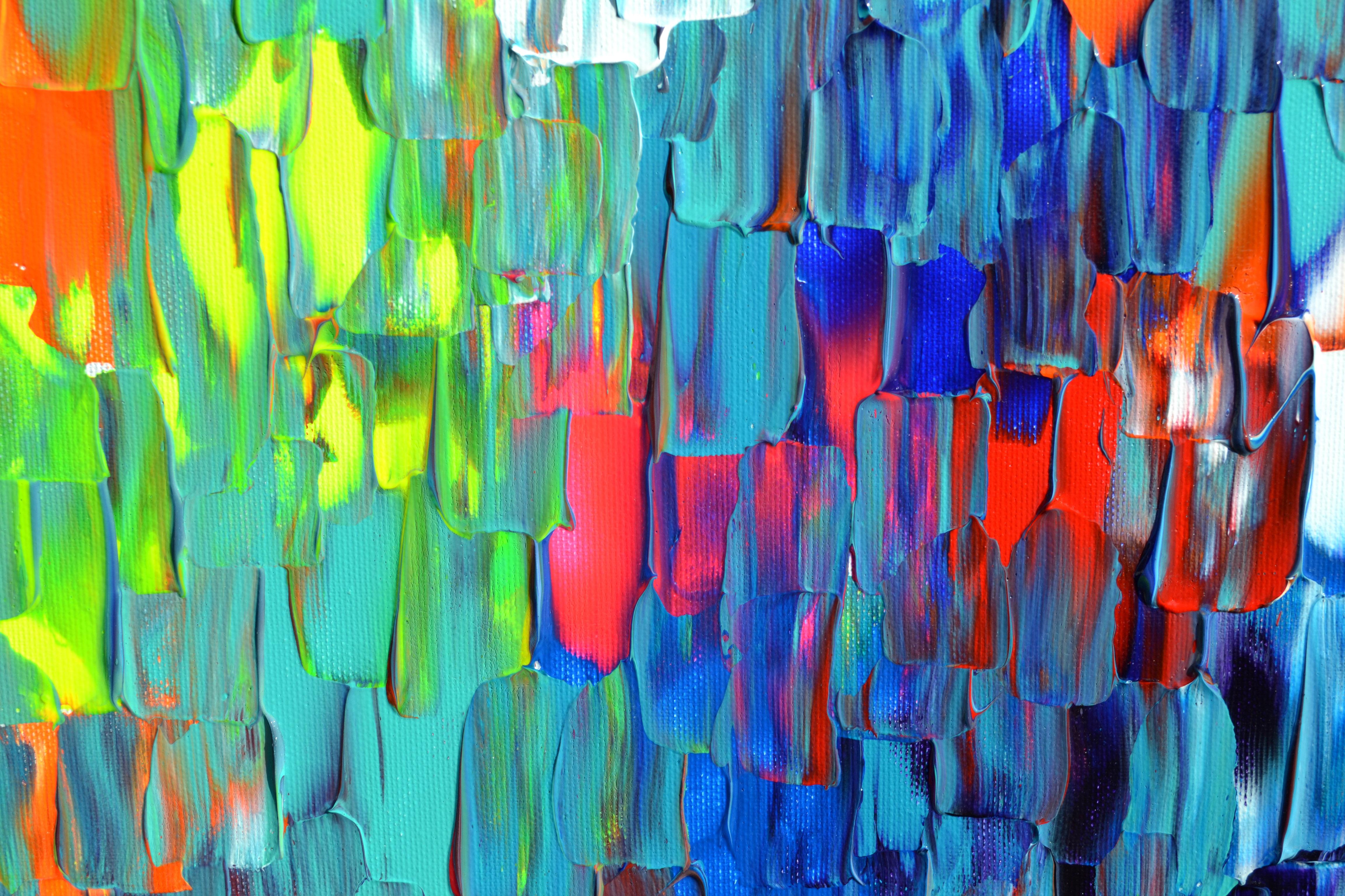 Small Gypsy Girl 19 - Colorful Abstract Painting For Sale 9
