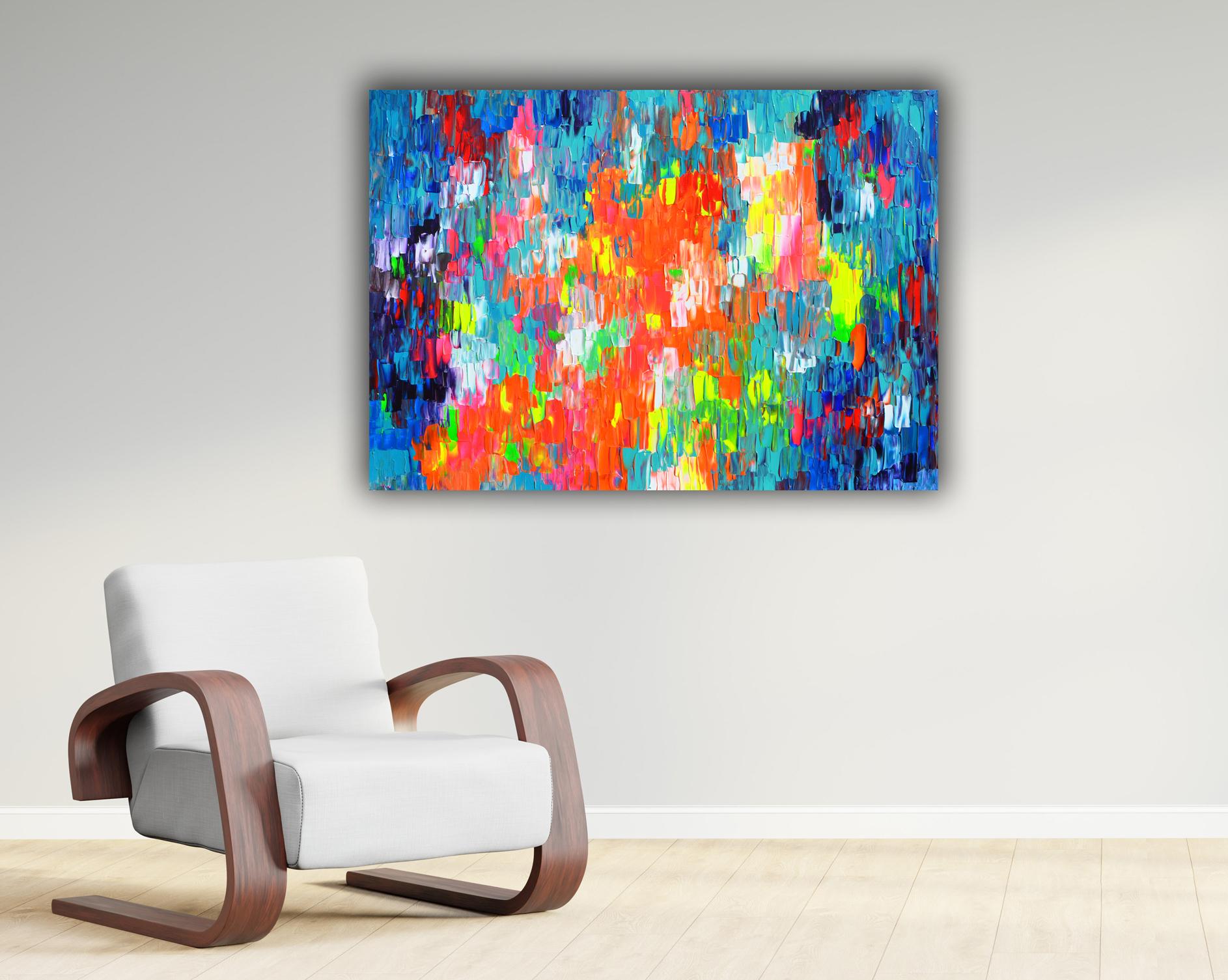 Small Gypsy Girl 19 - Colorful Abstract Painting For Sale 1