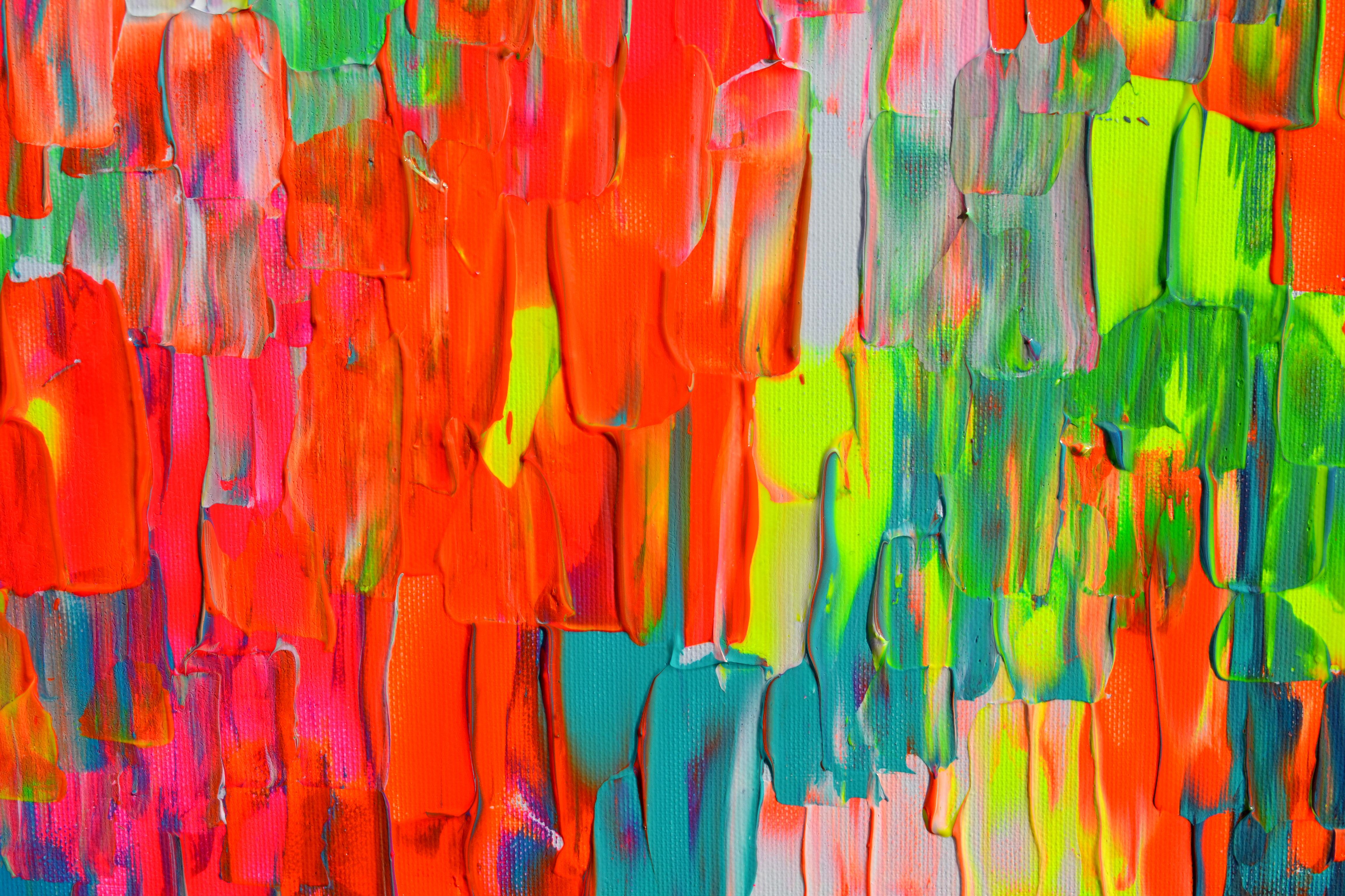 Small Gypsy Girl 19 - Colorful Abstract Painting For Sale 3