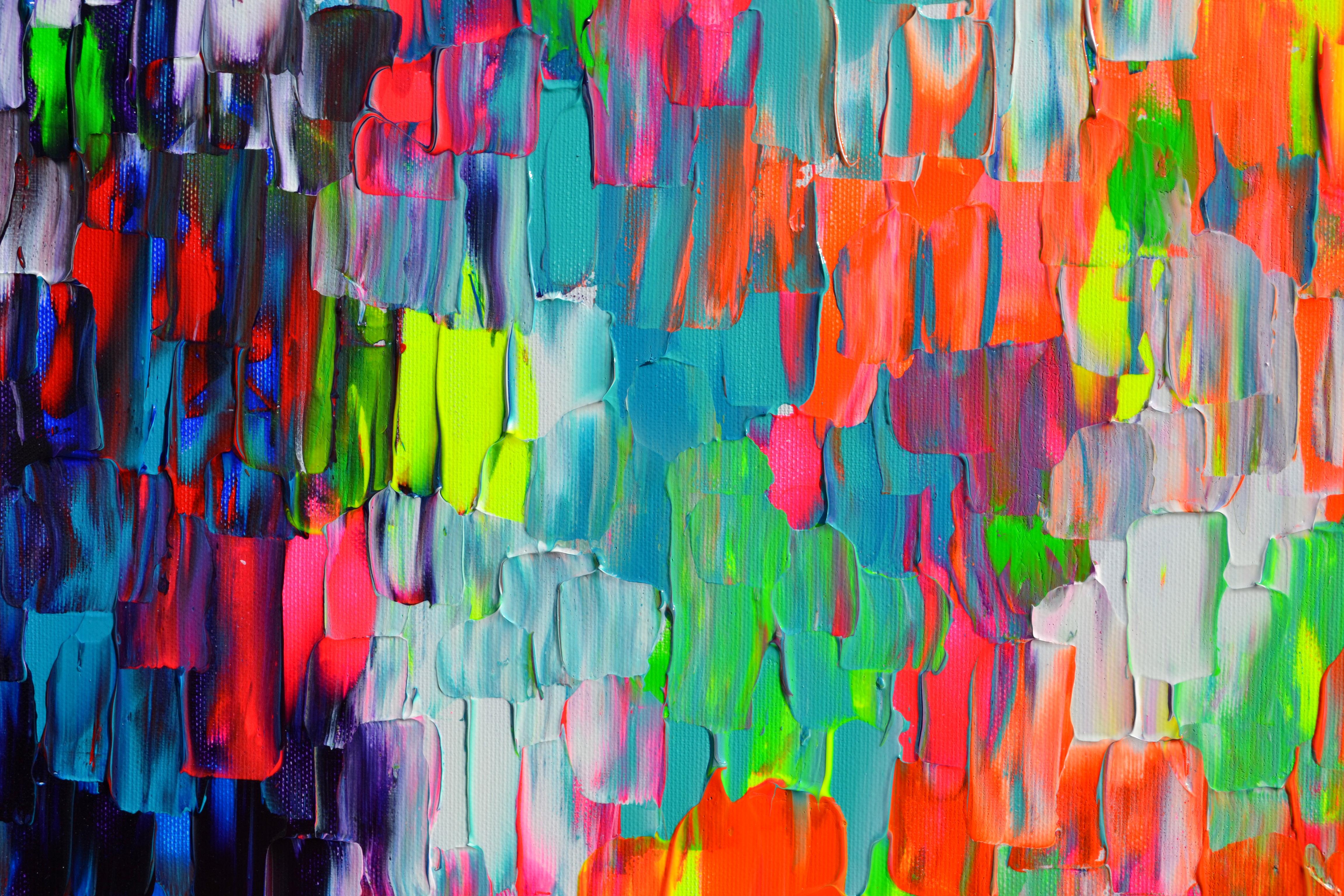 Small Gypsy Girl 19 - Colorful Abstract Painting For Sale 5