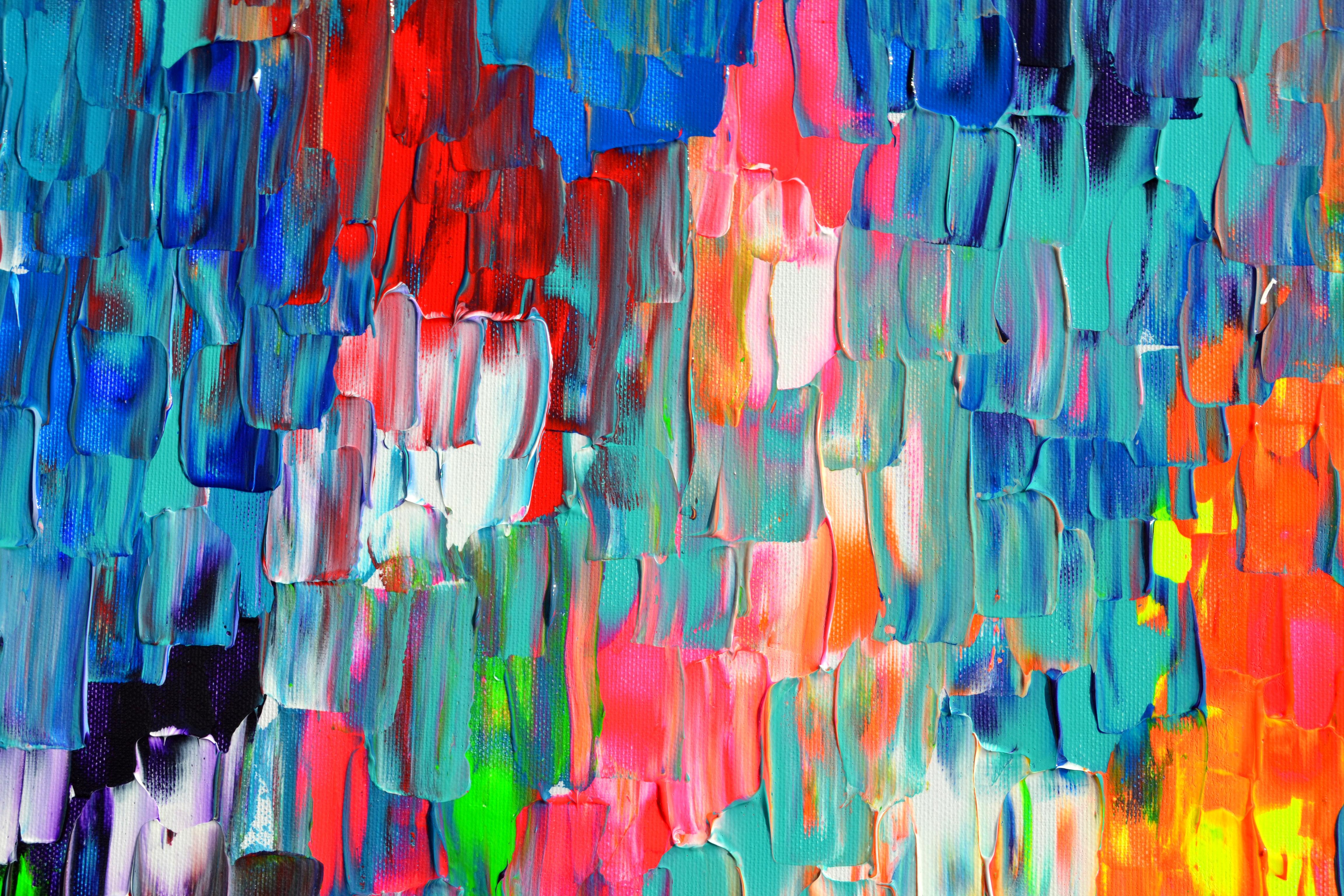 Small Gypsy Girl 19 - Colorful Abstract Painting For Sale 6