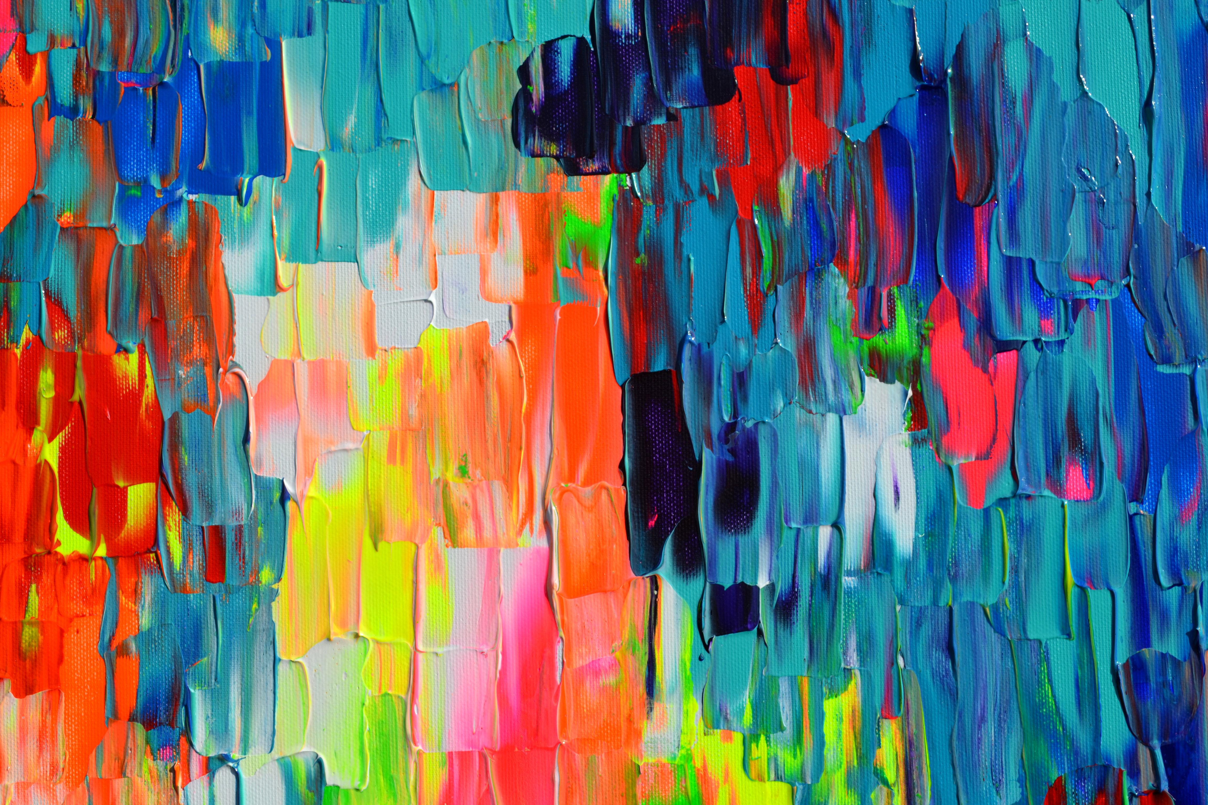 Small Gypsy Girl 19 - Colorful Abstract Painting For Sale 7