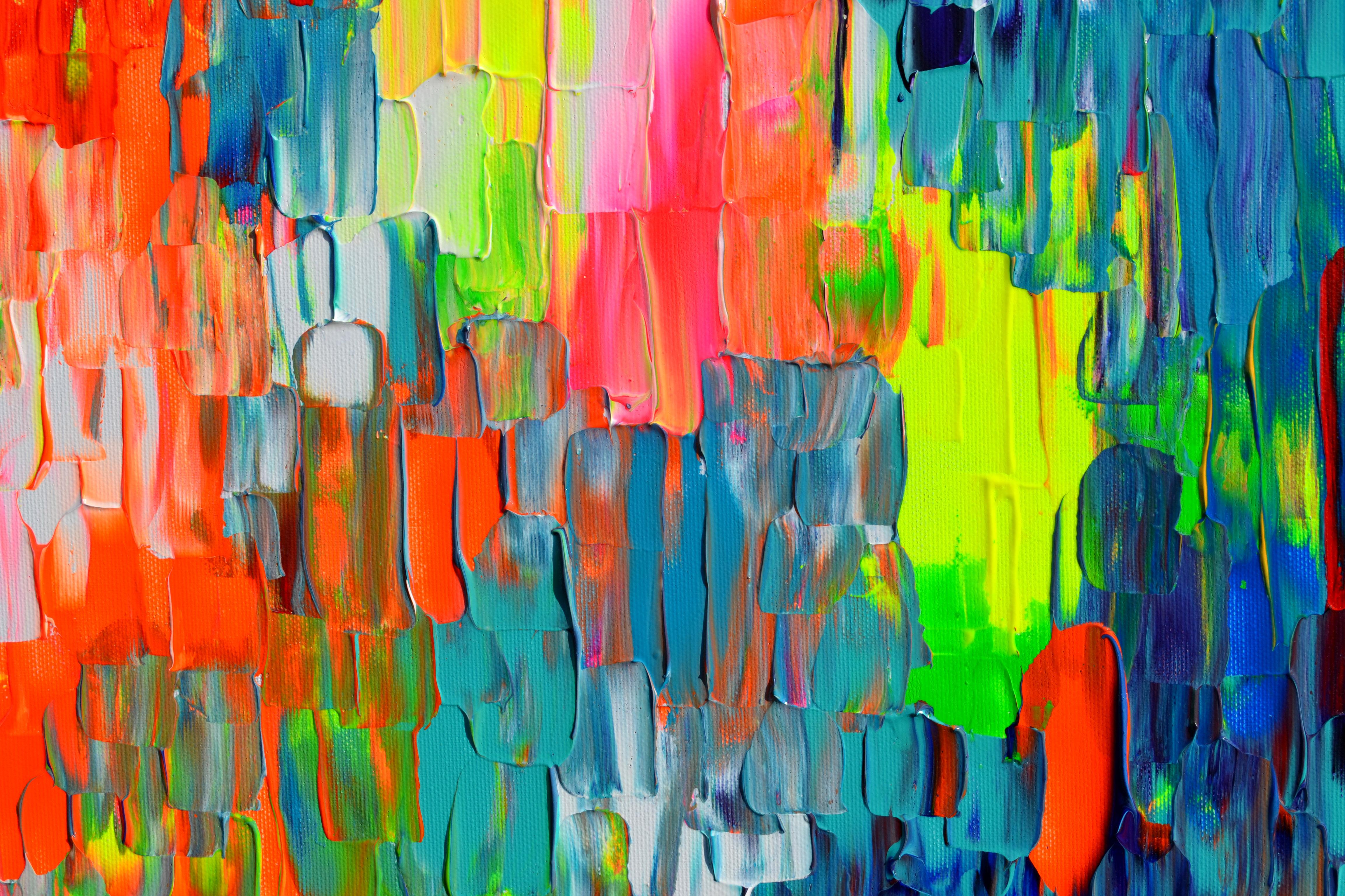Small Gypsy Girl 19 - Colorful Abstract Painting For Sale 8