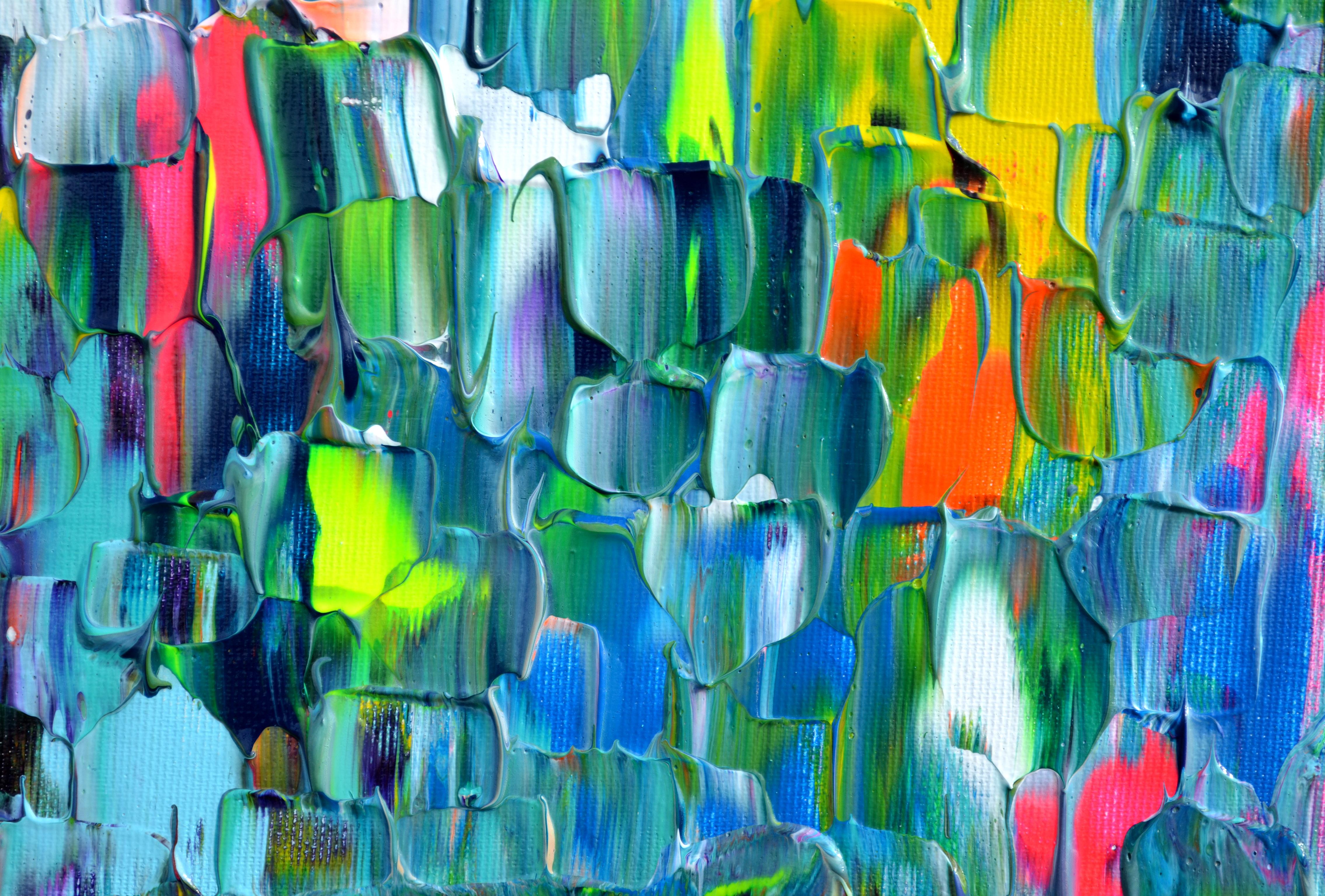 Small Gypsy Girl 21 - Colorful Abstract Painting For Sale 1