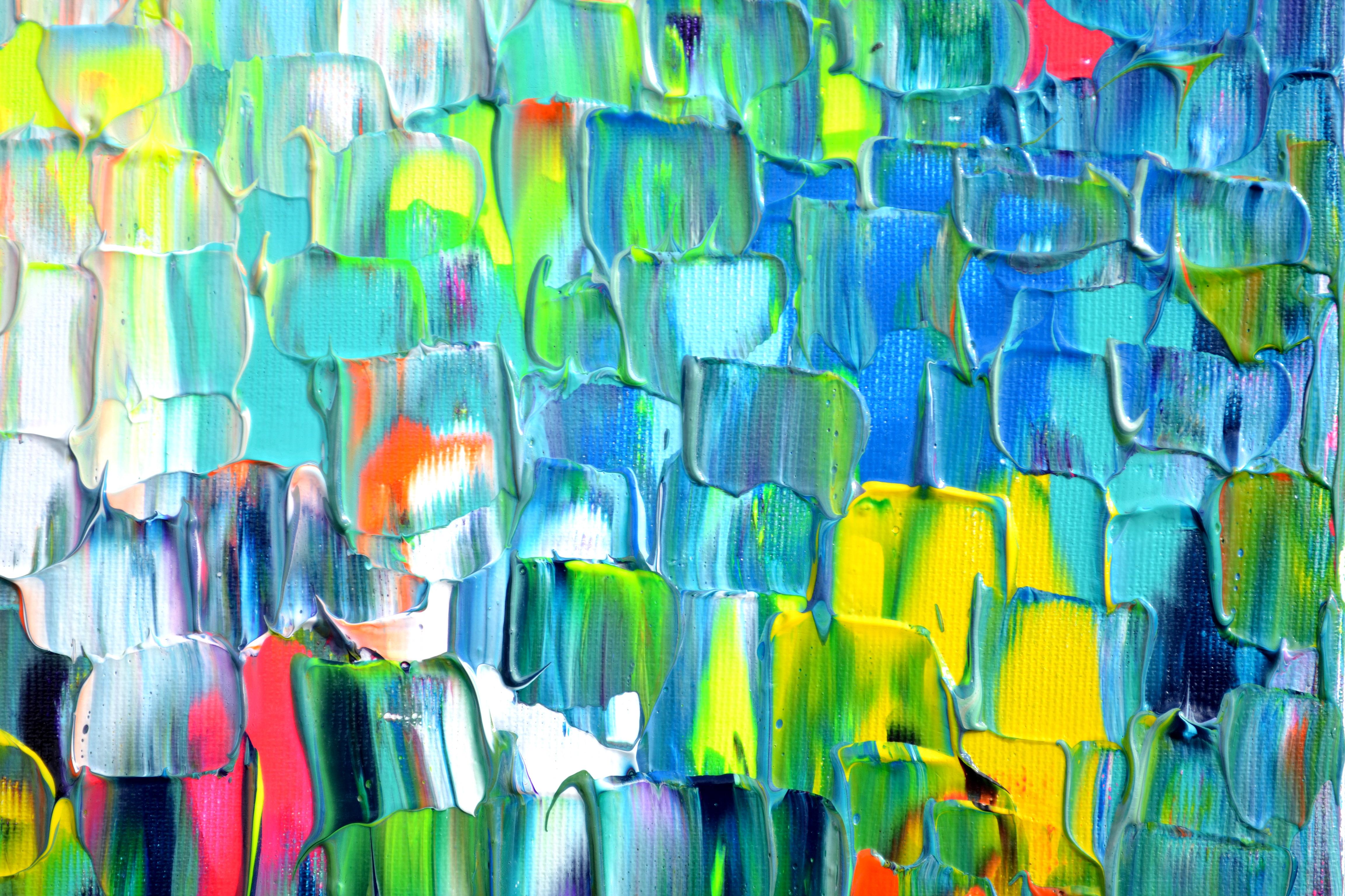 Small Gypsy Girl 21 - Colorful Abstract Painting For Sale 2