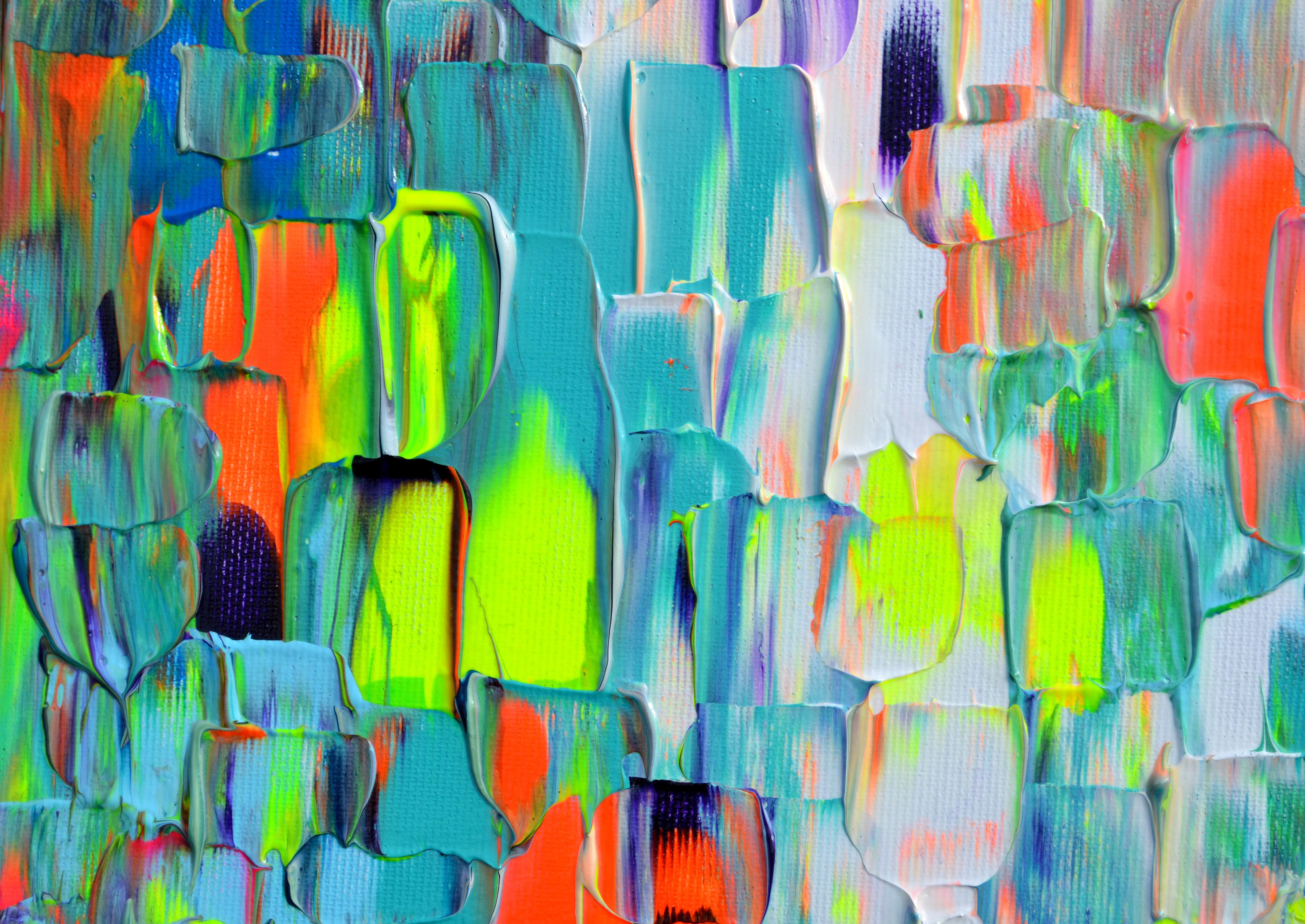 Small Gypsy Girl 21 - Colorful Abstract Painting For Sale 4