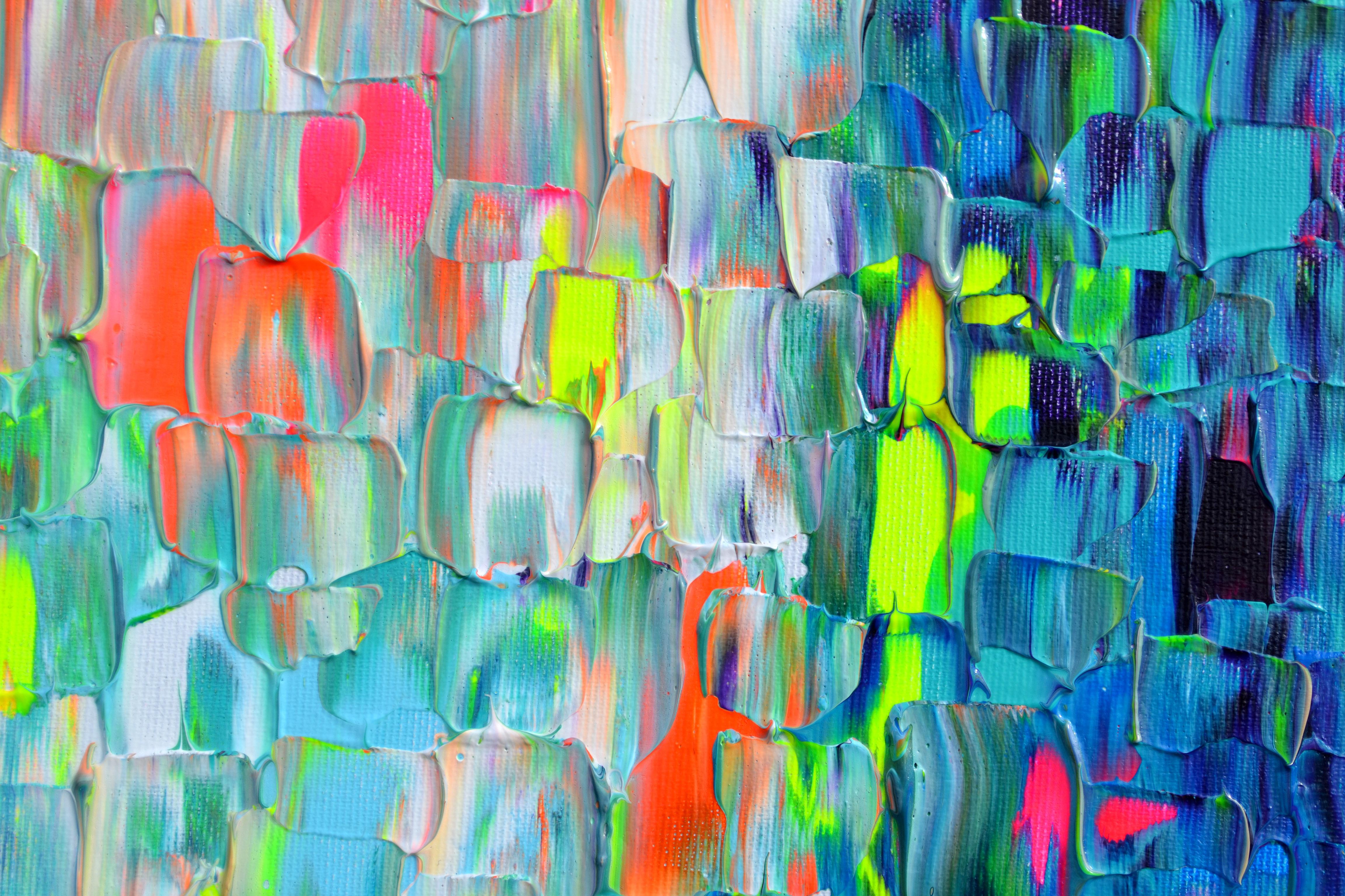 Small Gypsy Girl 21 - Colorful Abstract Painting For Sale 5